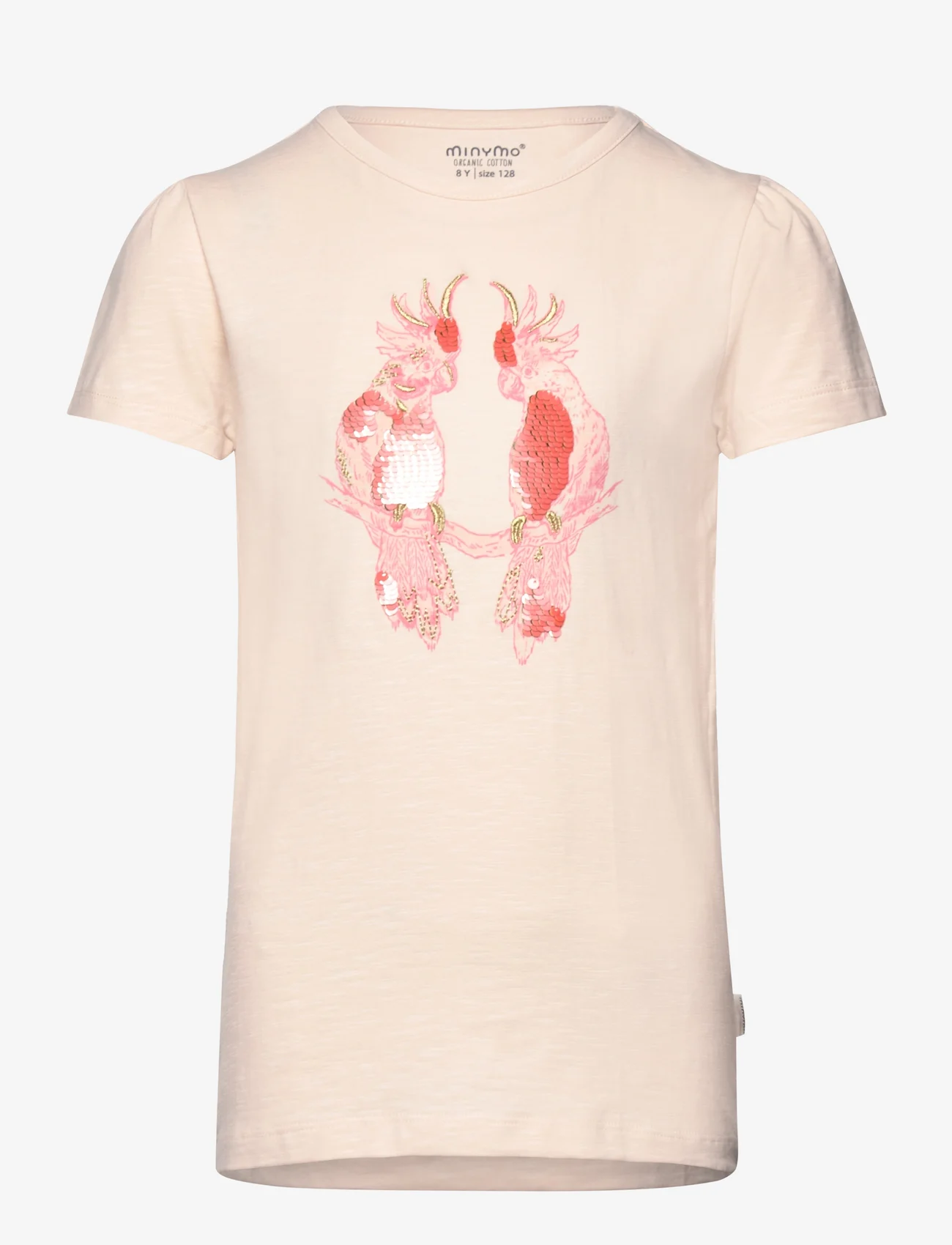 Minymo - T-shirt SS - short-sleeved - pink champagne - 0