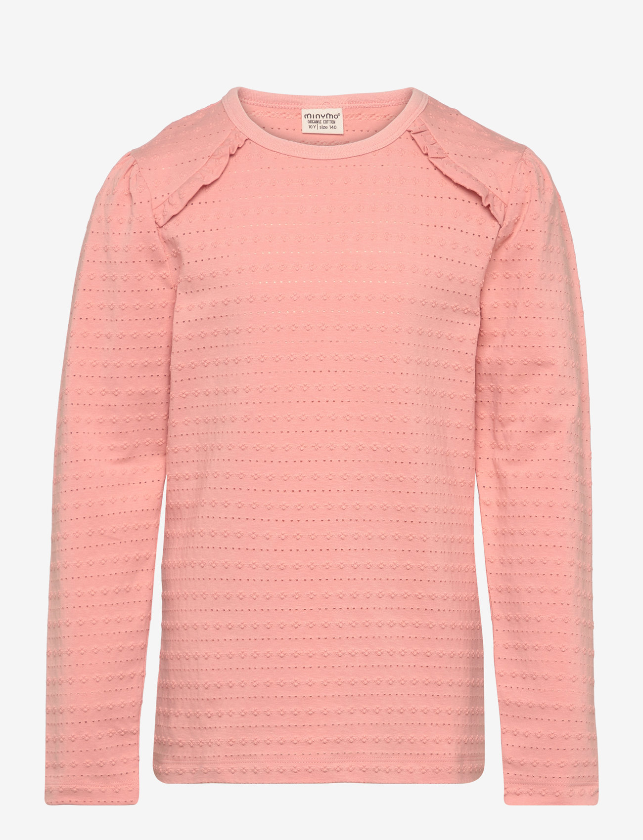 Minymo - T-shirt LS Jaquard - peach beige - 0
