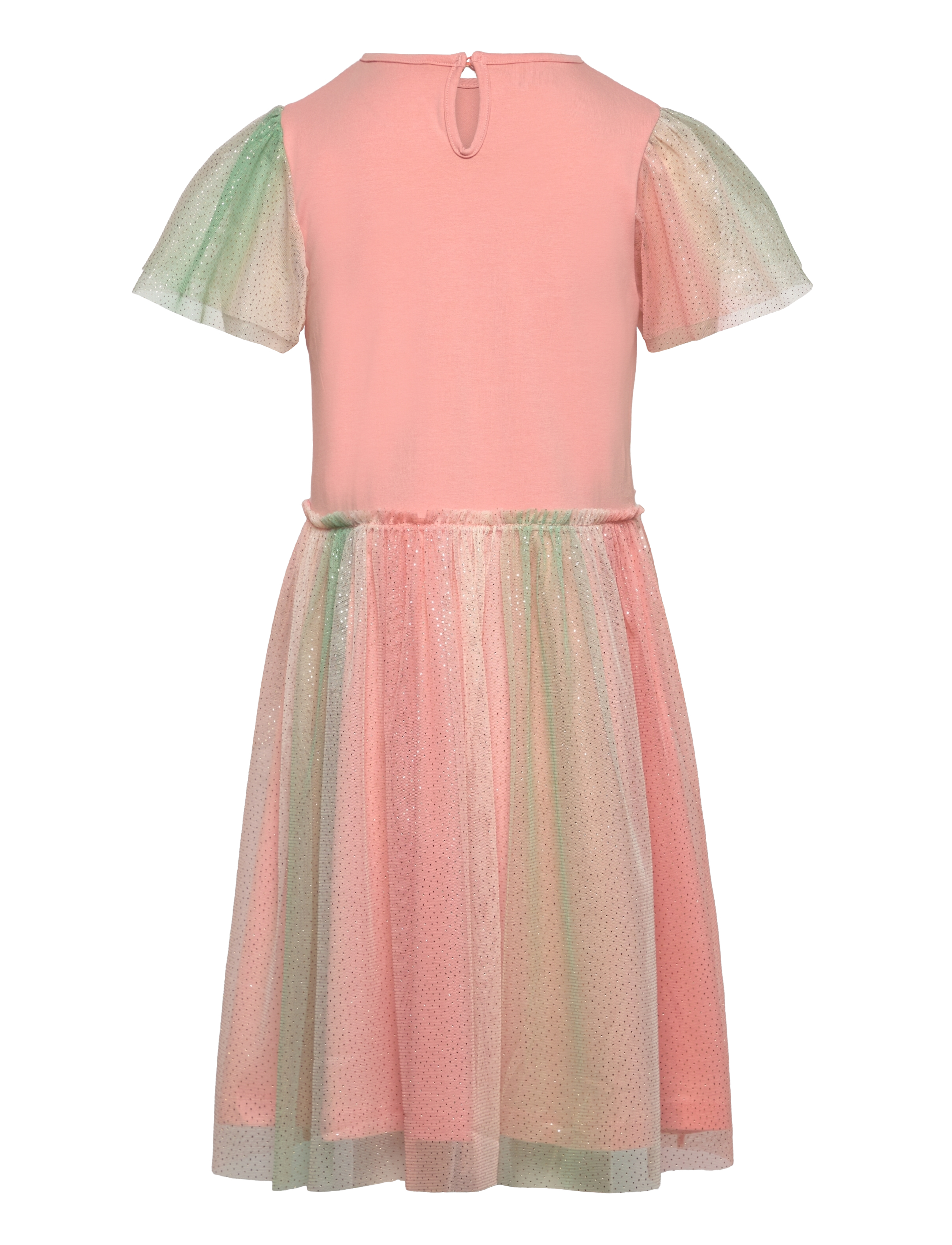Minymo - Dress LS w. Tulle - peach beige - 1