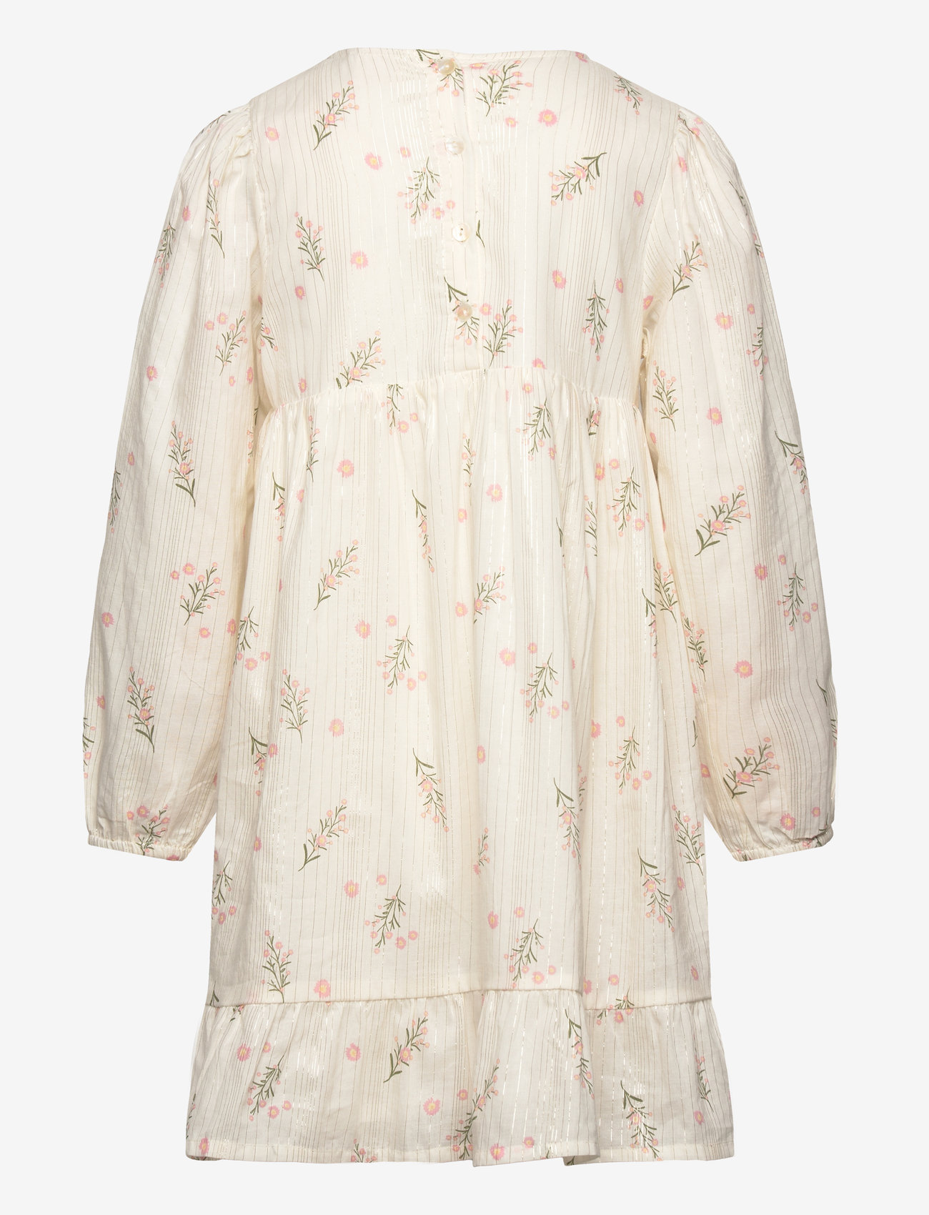 Minymo - Dress LS AOP w. Lining - eggnog - 1