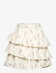 Minymo - Skirt AOP w. Lining - korta kjolar - eggnog - 0
