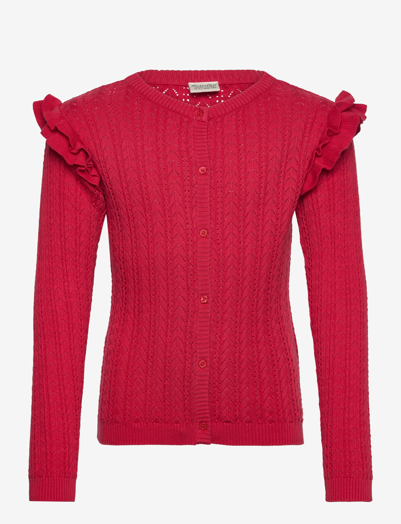 Minymo - Knit Cardigan LS - tomato puree - 0