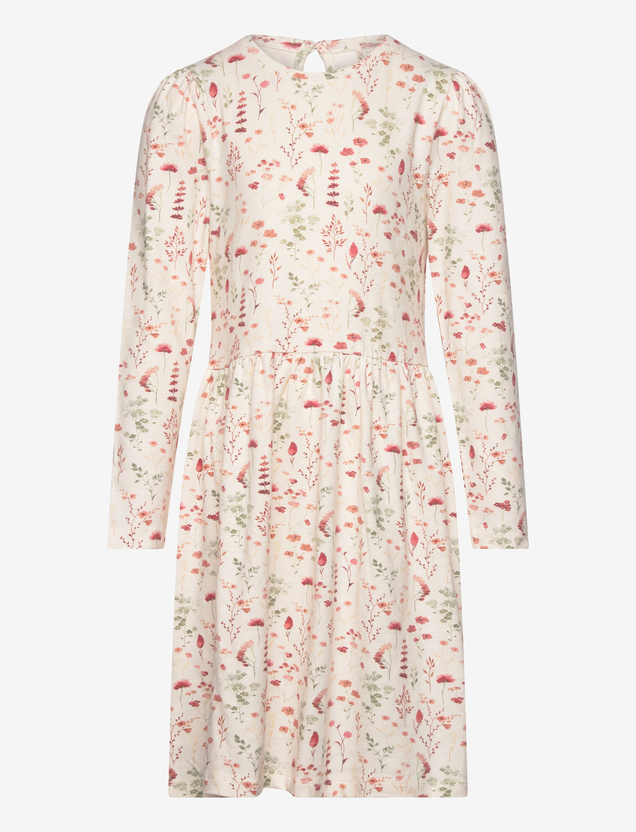 Minymo - Dress LS AOP - eggnog - 0