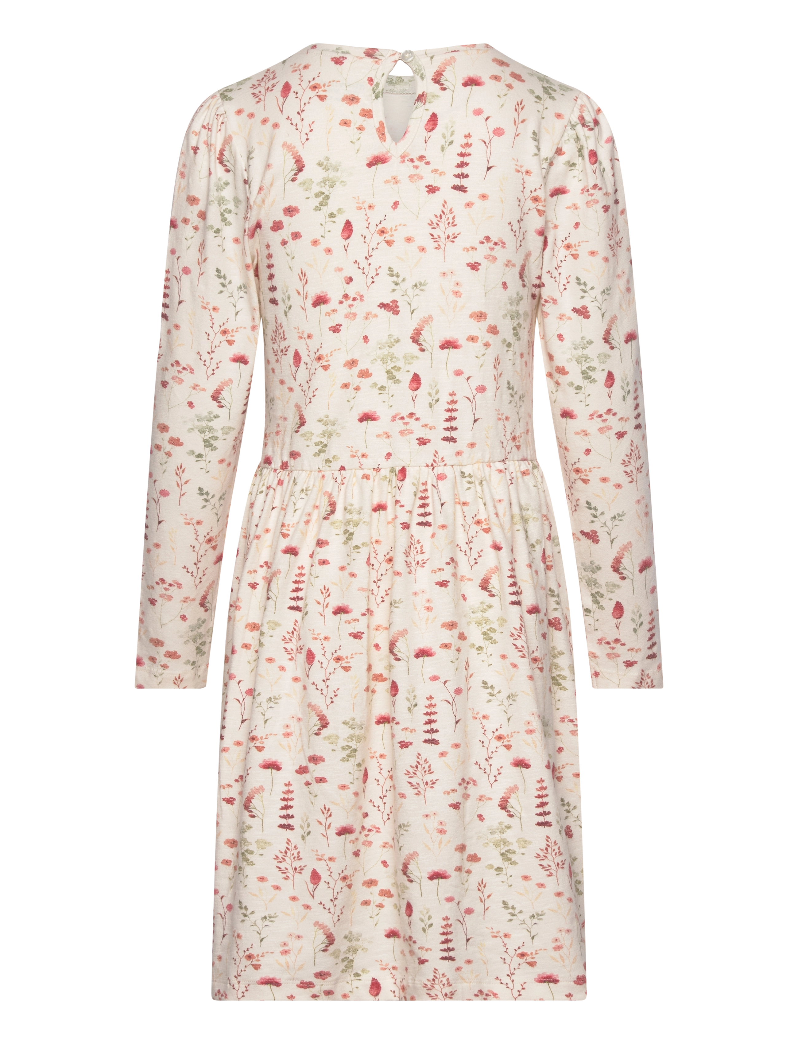 Minymo - Dress LS AOP - eggnog - 1
