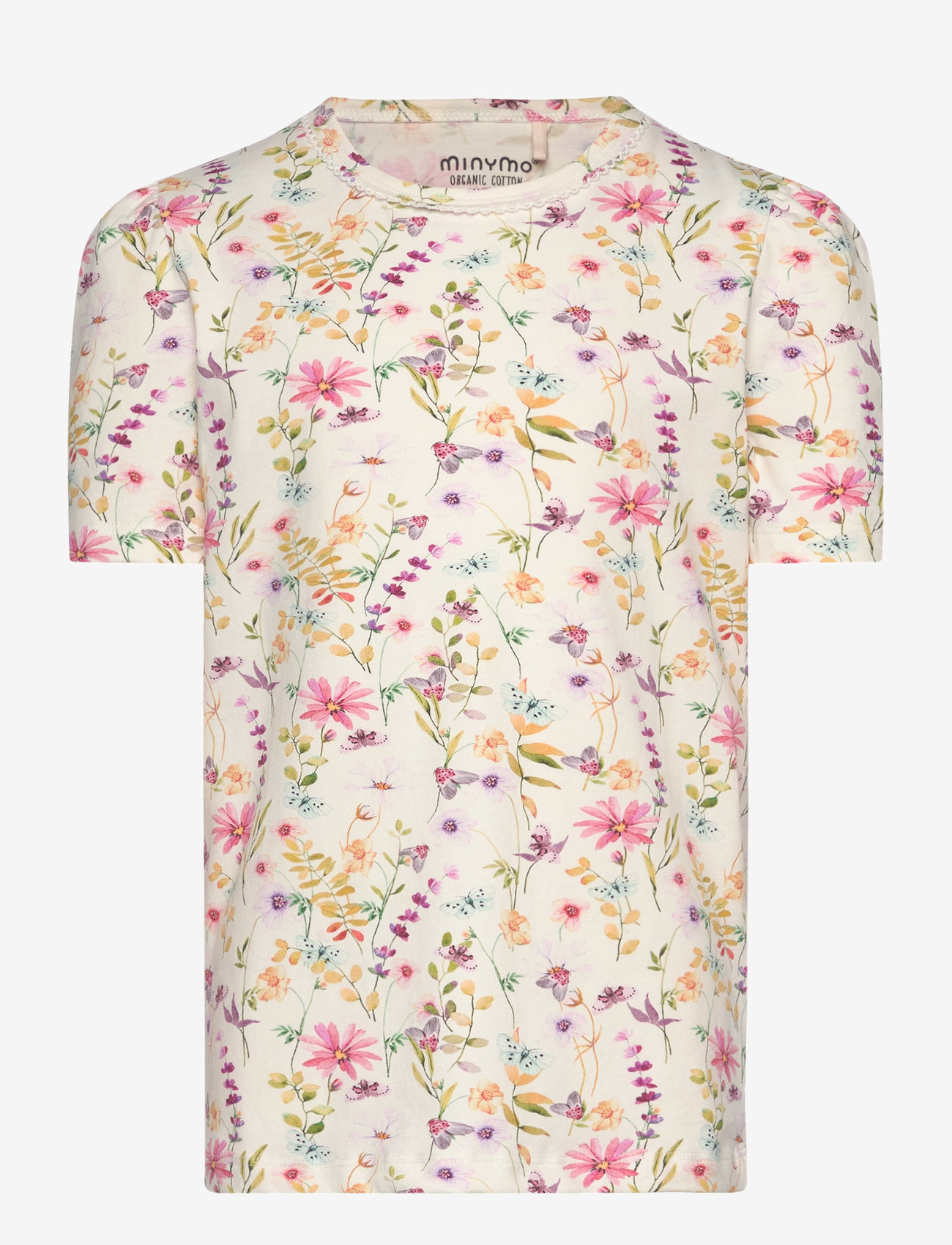 Minymo - T-shirt SS AOP - pristine - 0