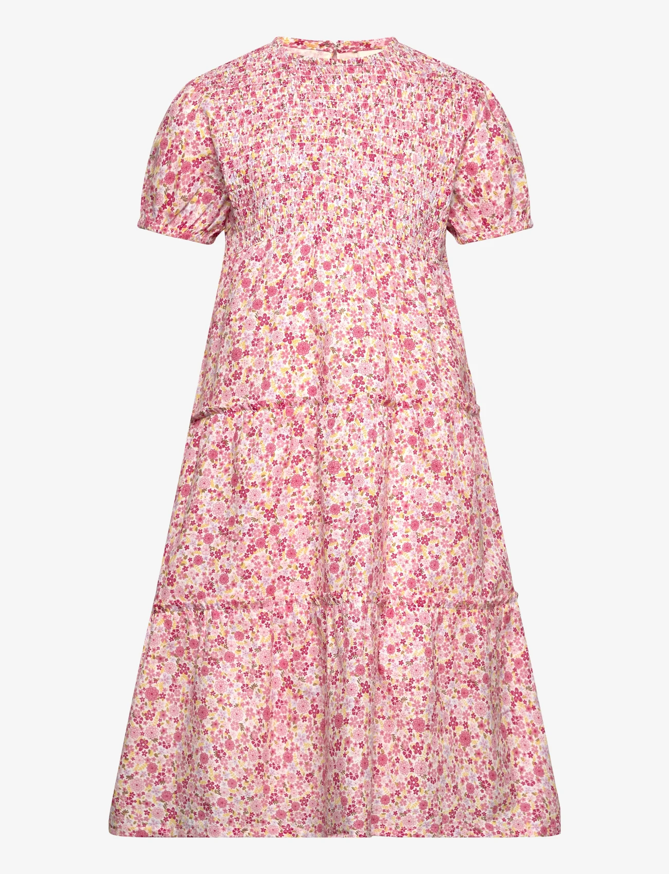 Minymo - Dress SS AOP w. Lining - ikdienas kleitas ar īsām piedurknēm - pink dogwood - 0