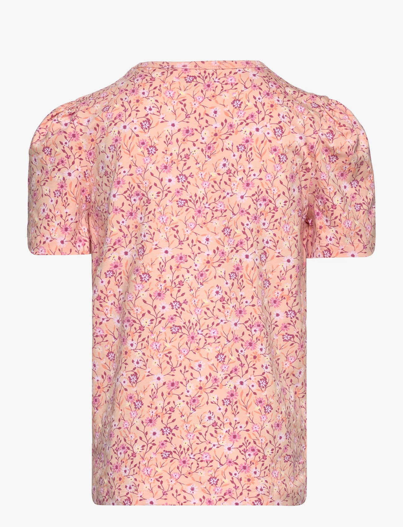 Minymo - T-shirt SS AOP - kortærmede - peach parfait - 1