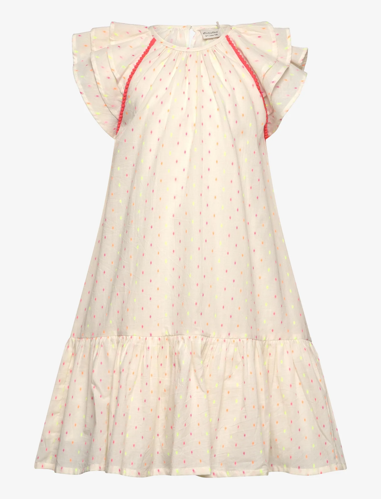 Minymo - Dress SS w. Lining - laisvalaikio suknelės trumpomis rankovėmis - pristine - 0