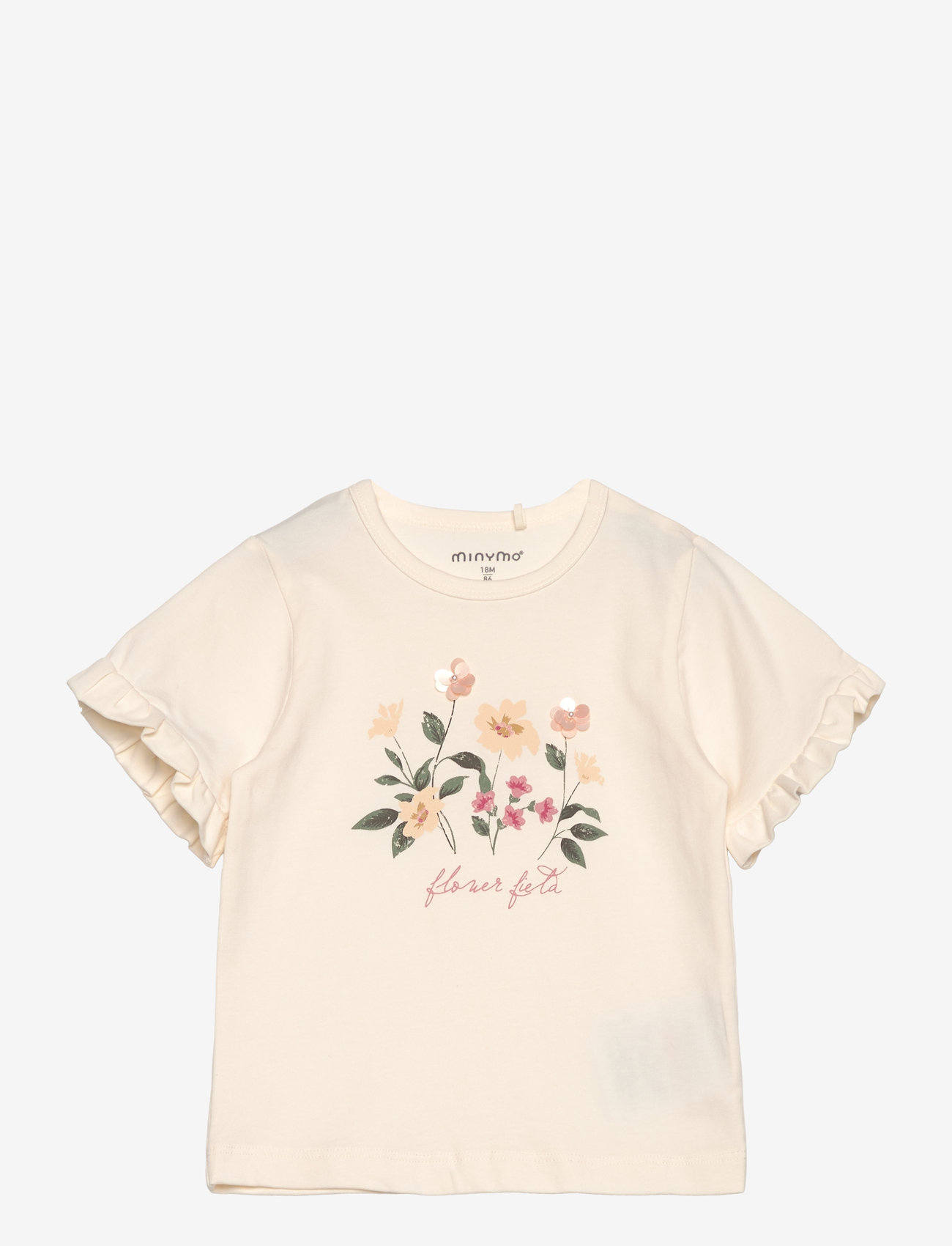 Minymo - T-shirt SS - eggnog - 0