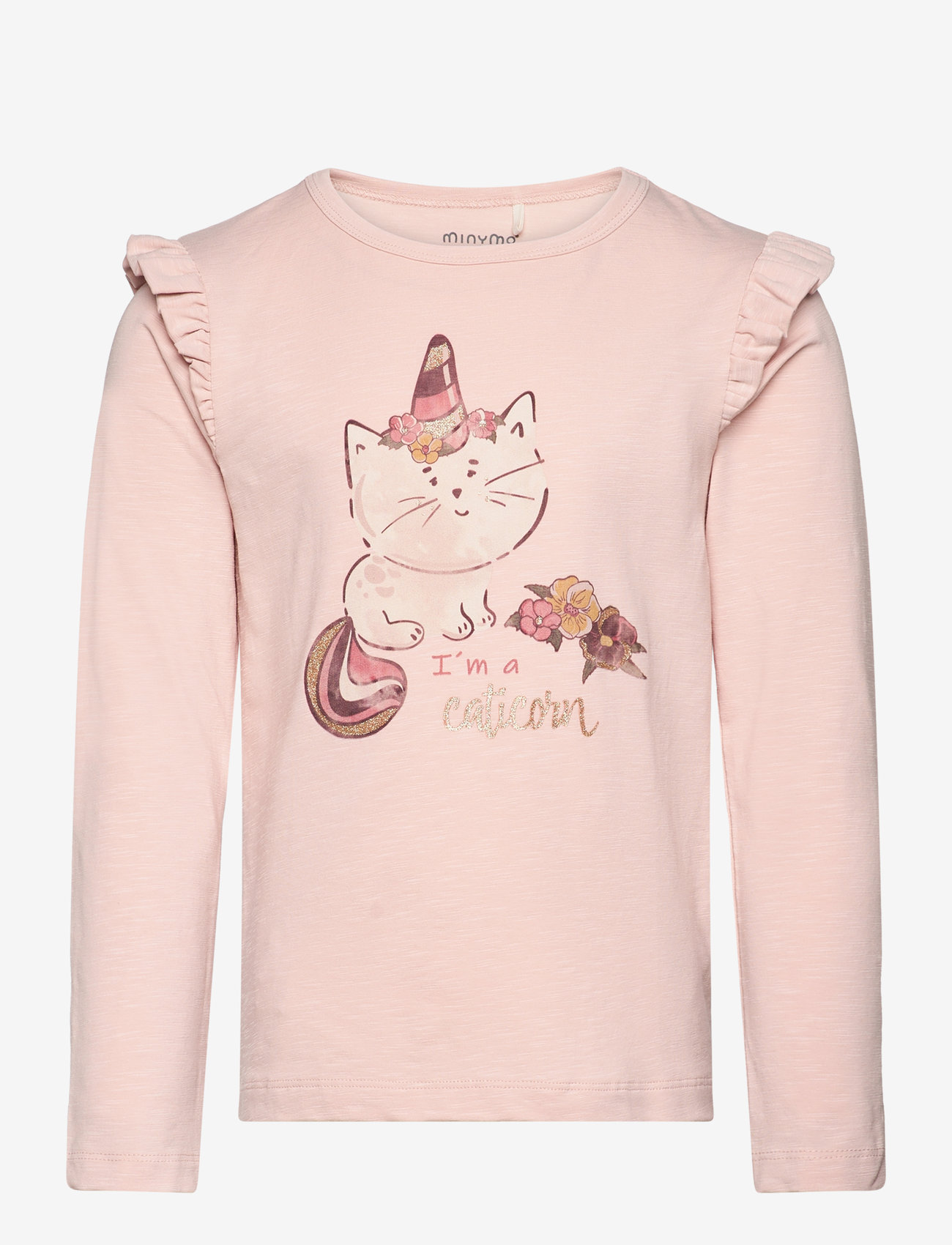 Minymo - T-shirt LS - sepia rose - 0