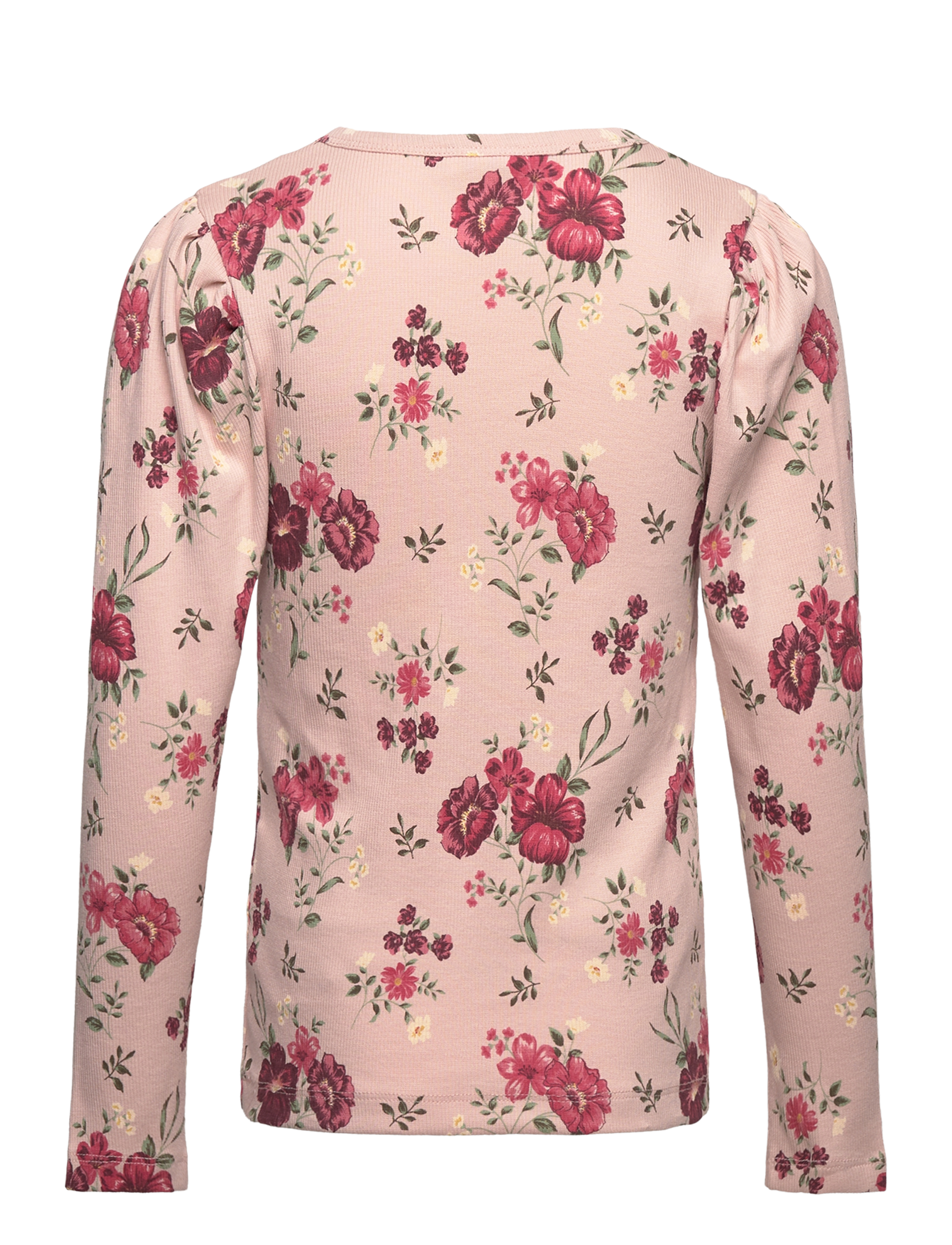 Minymo - T-shirt LS AOP Rib - sepia rose - 1