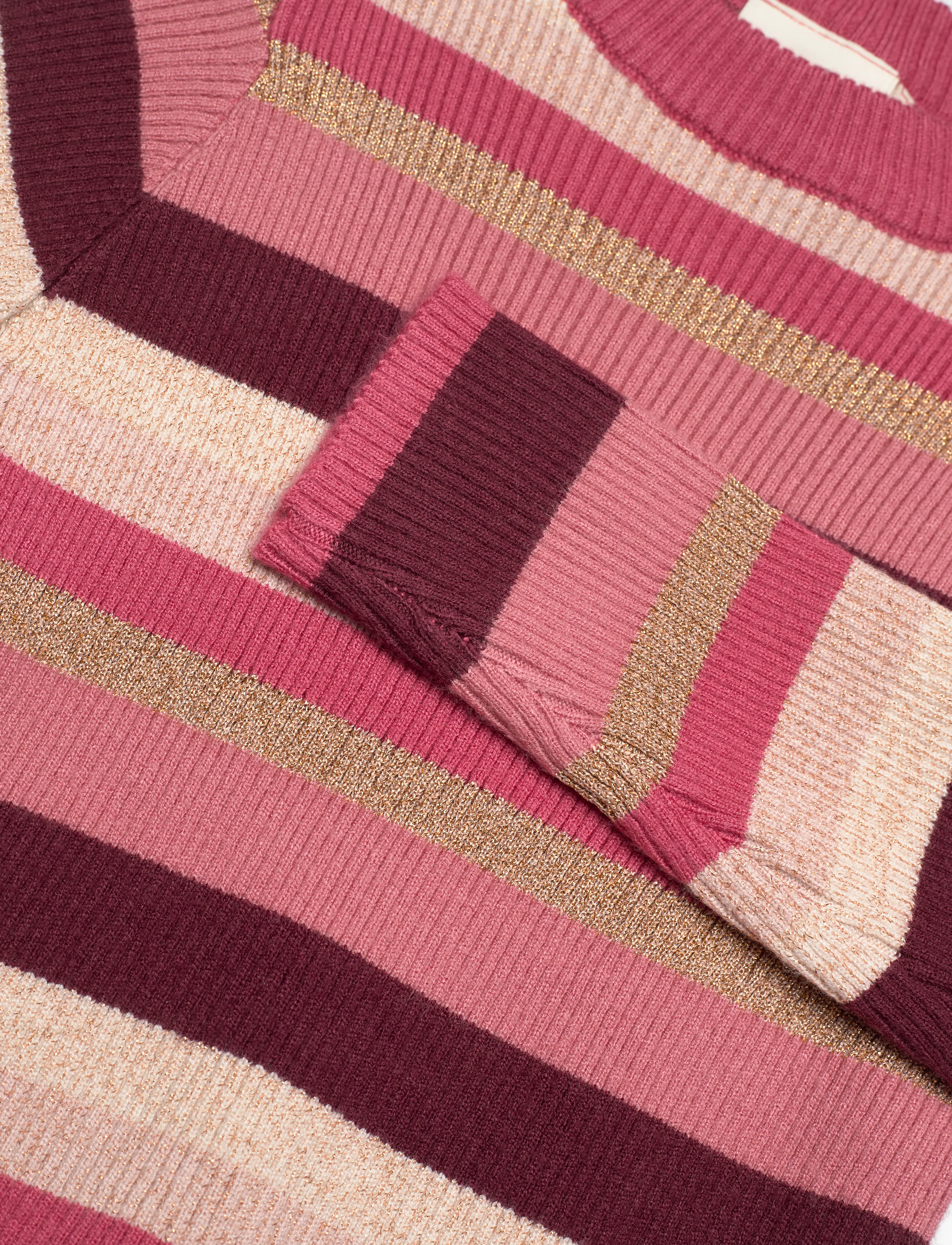 Minymo - T-shirt LS Y/D Knit - dusty rose - 2