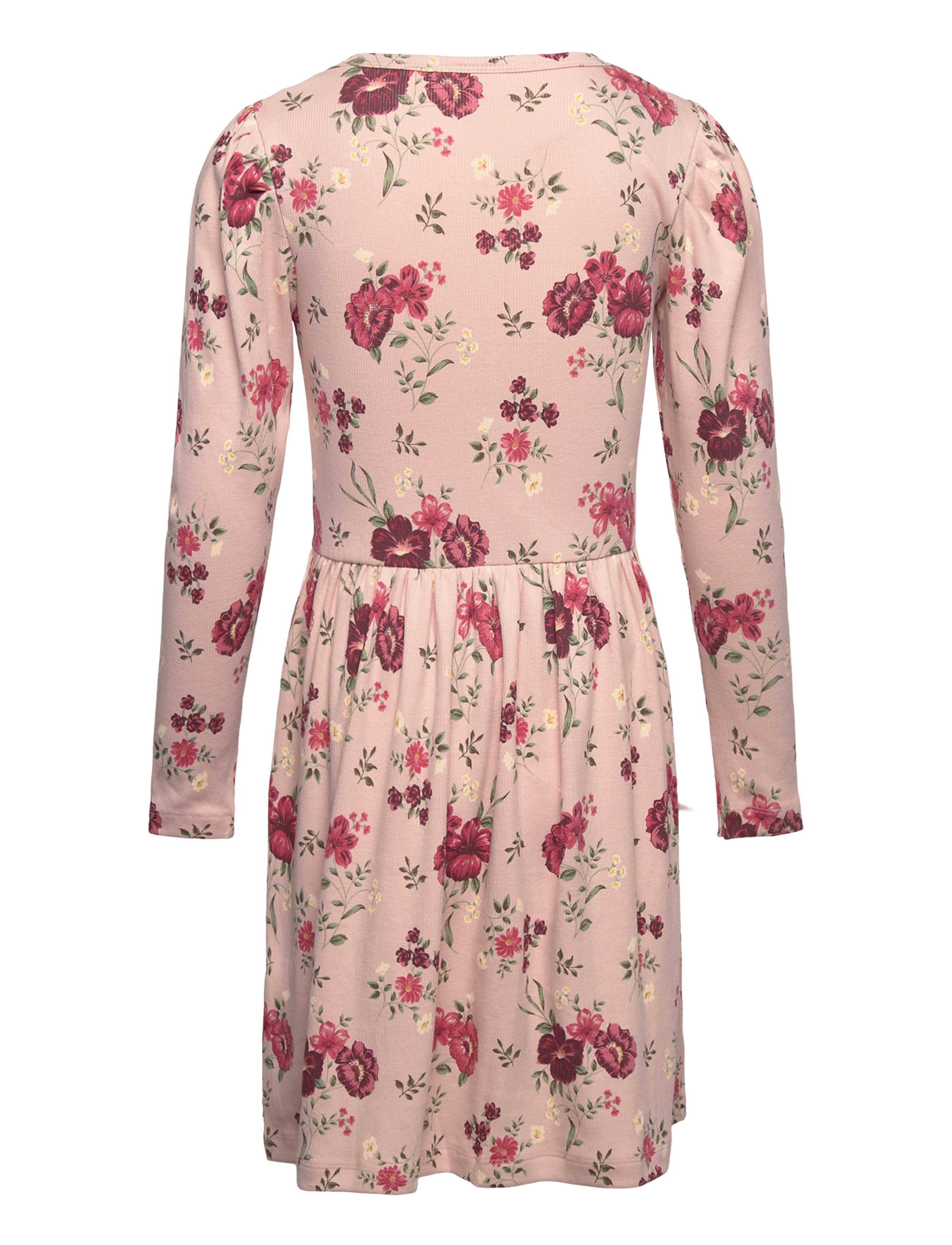Minymo - Dress LS AOP Rib - sepia rose - 1