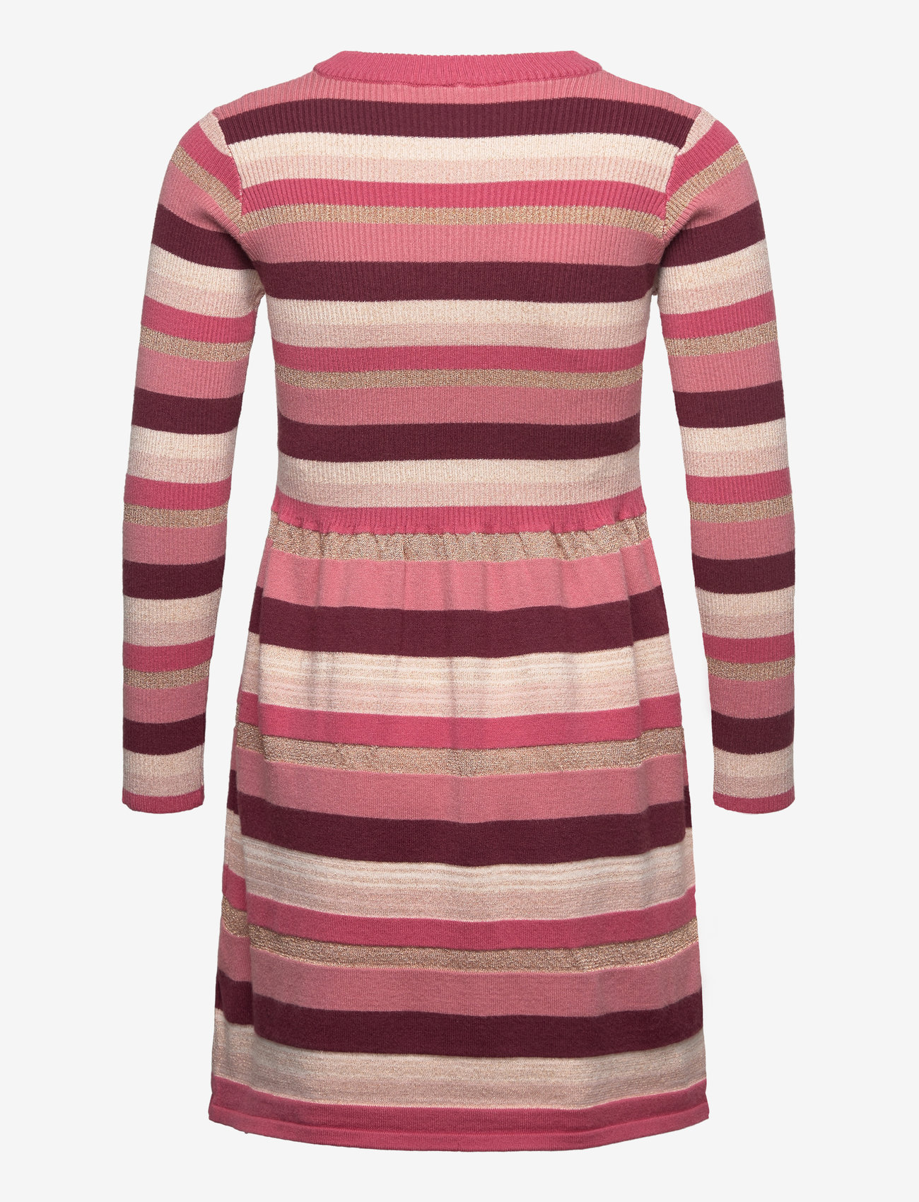 Minymo - Dress LS Y/D Knit - long-sleeved casual dresses - dusty rose - 1