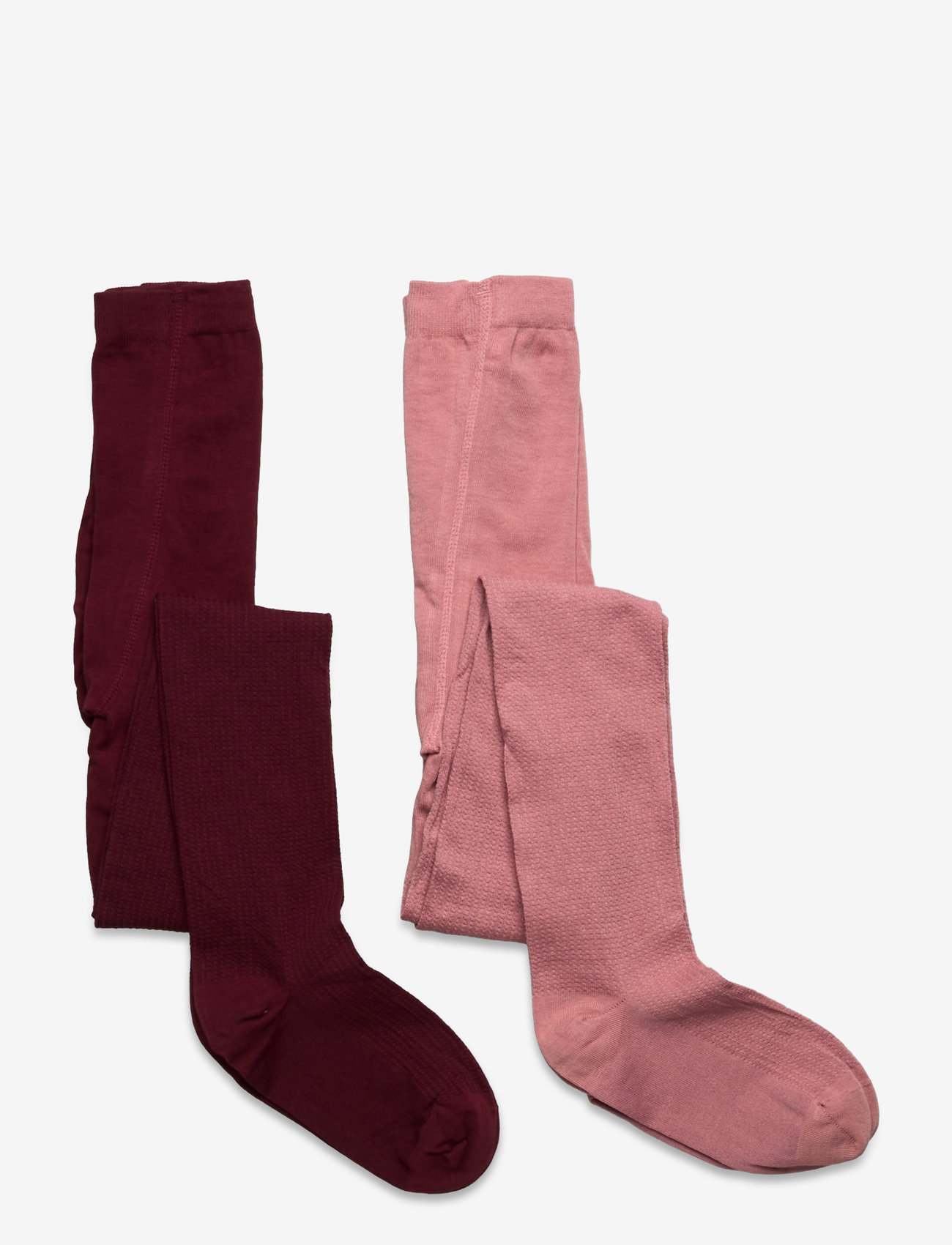 Minymo - 2-Pack Stockings w. Pattern - herbstliche kleidung - dusty rose - 0
