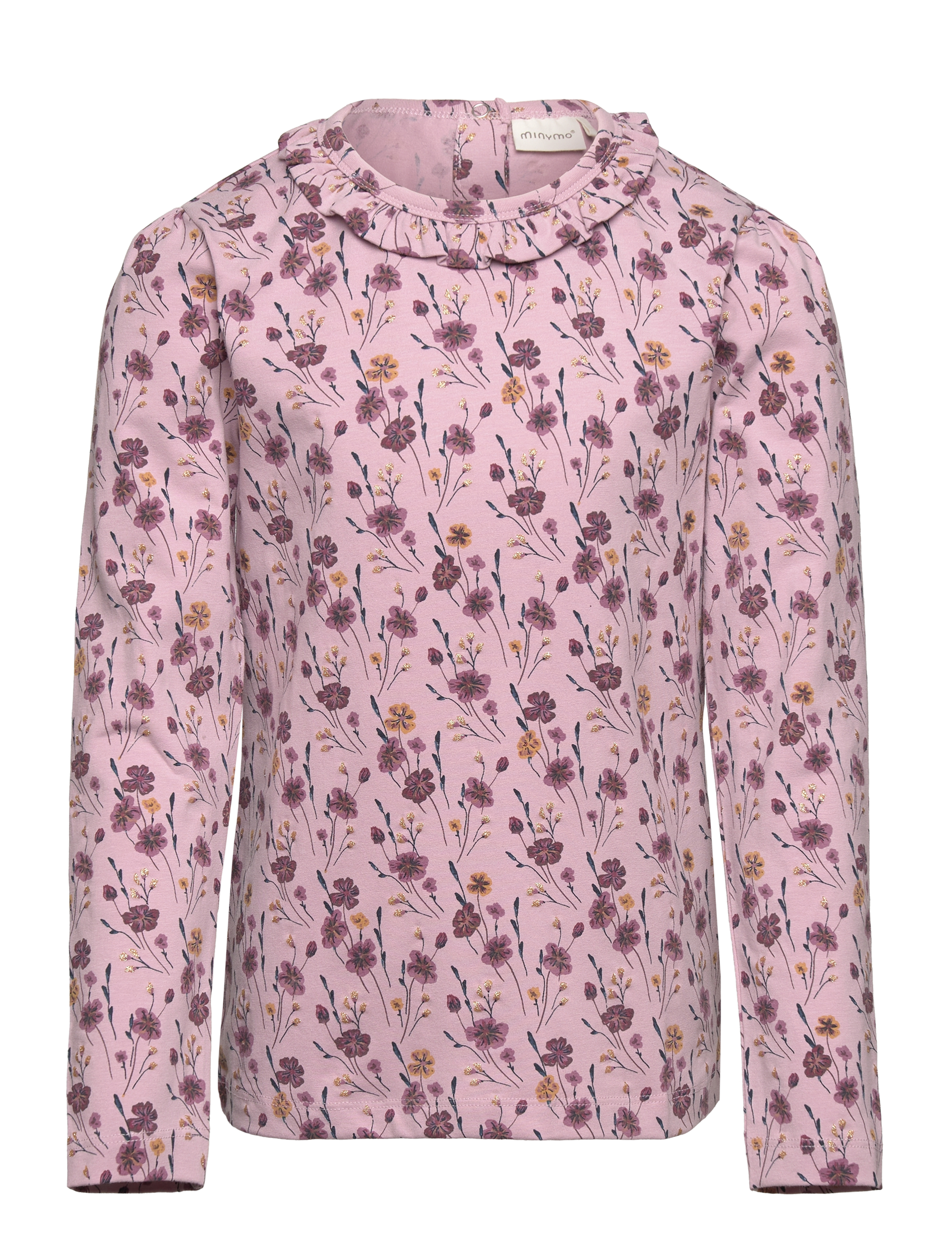 Minymo - T-shirt LS AOP - dawn pink - 0