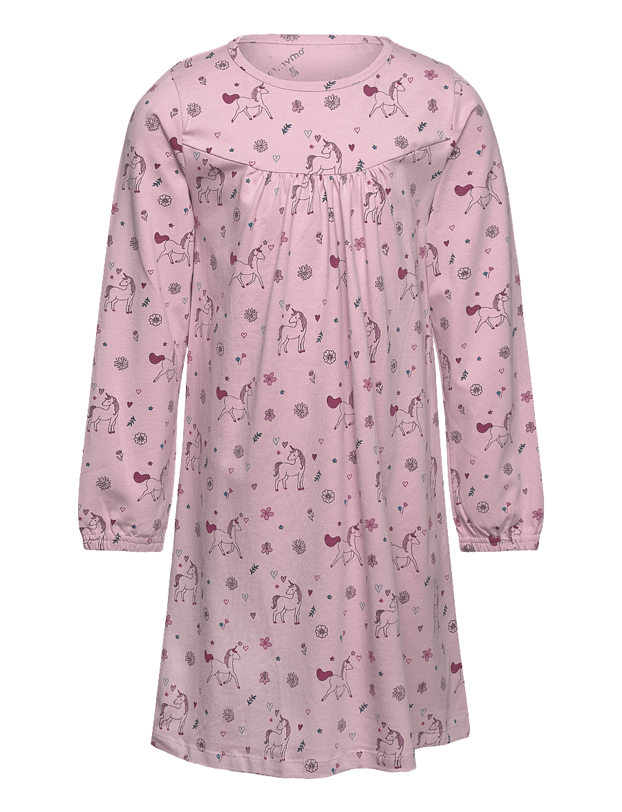 Minymo - Nightdress LS AOP - dawn pink - 0