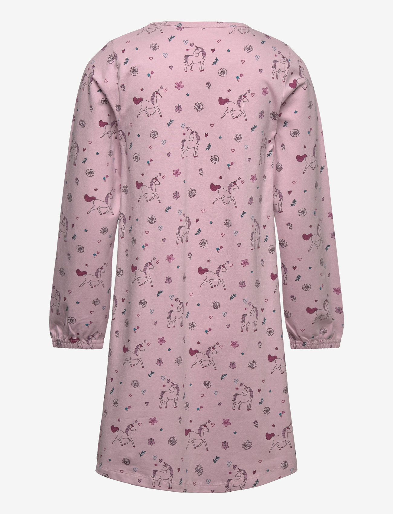 Minymo - Nightdress LS AOP - langærmede hverdagskjoler - dawn pink - 1