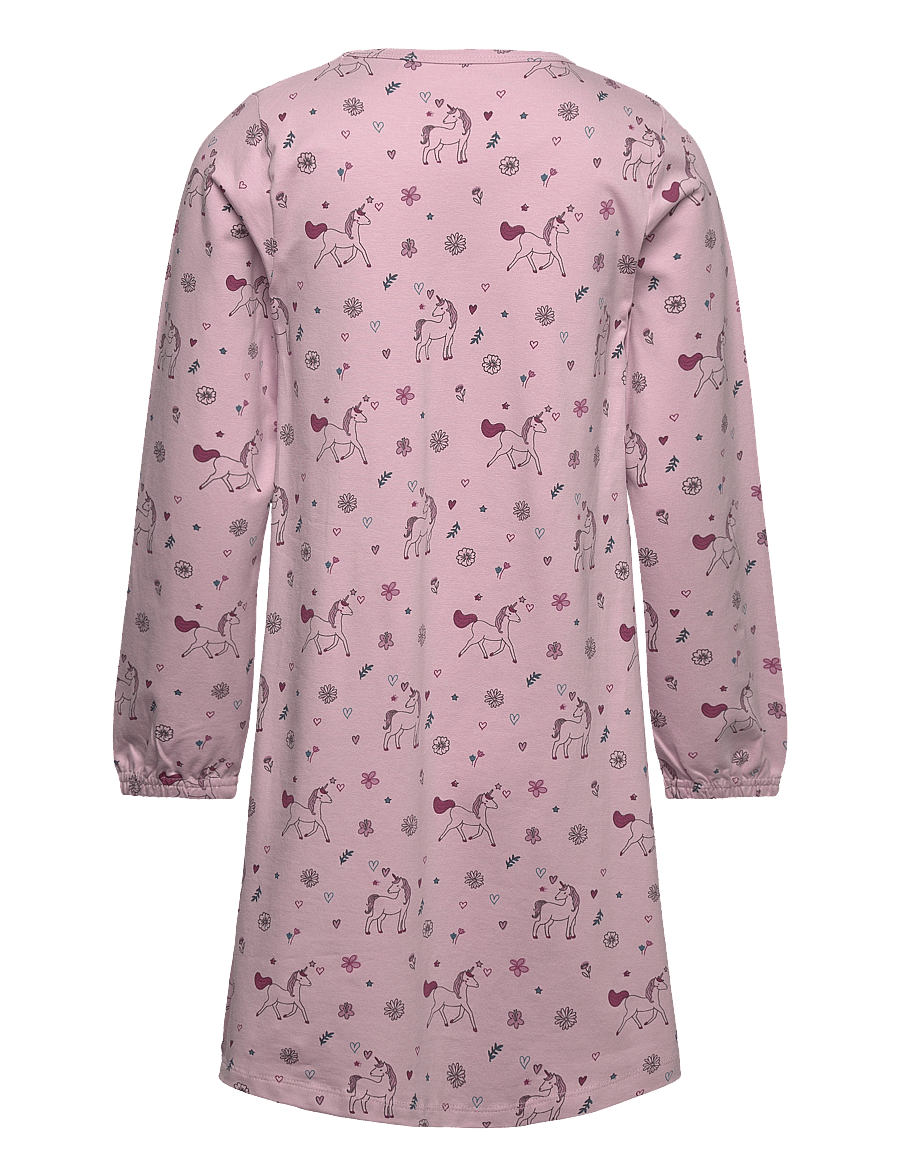 Minymo - Nightdress LS AOP - dawn pink - 1