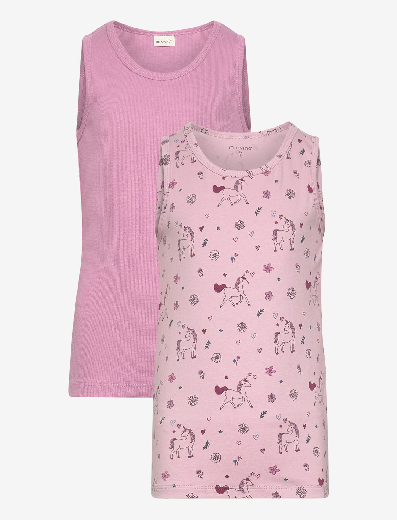 Minymo - Underwear 2-Pack AOP/RIB - dawn pink - 0