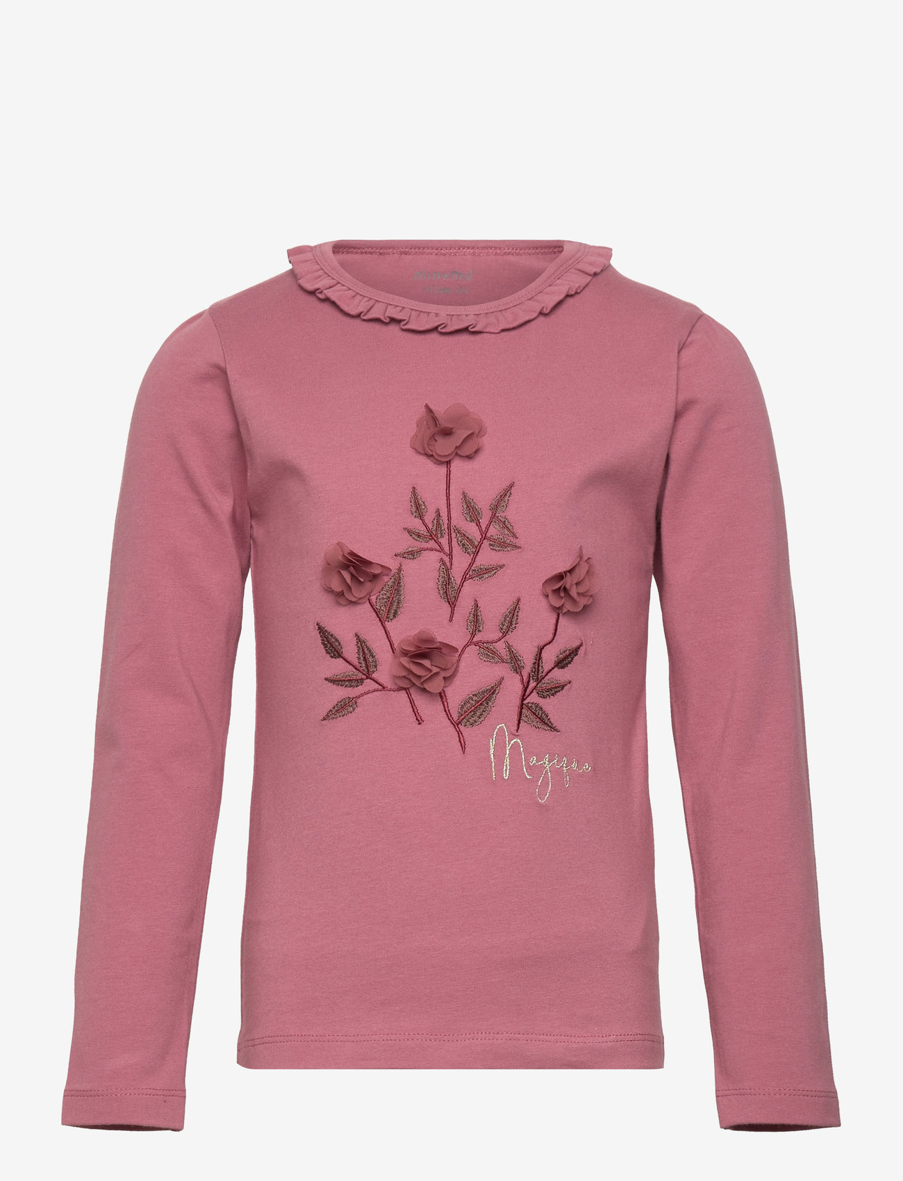 Minymo - T-shirt LS - deco rose - 0