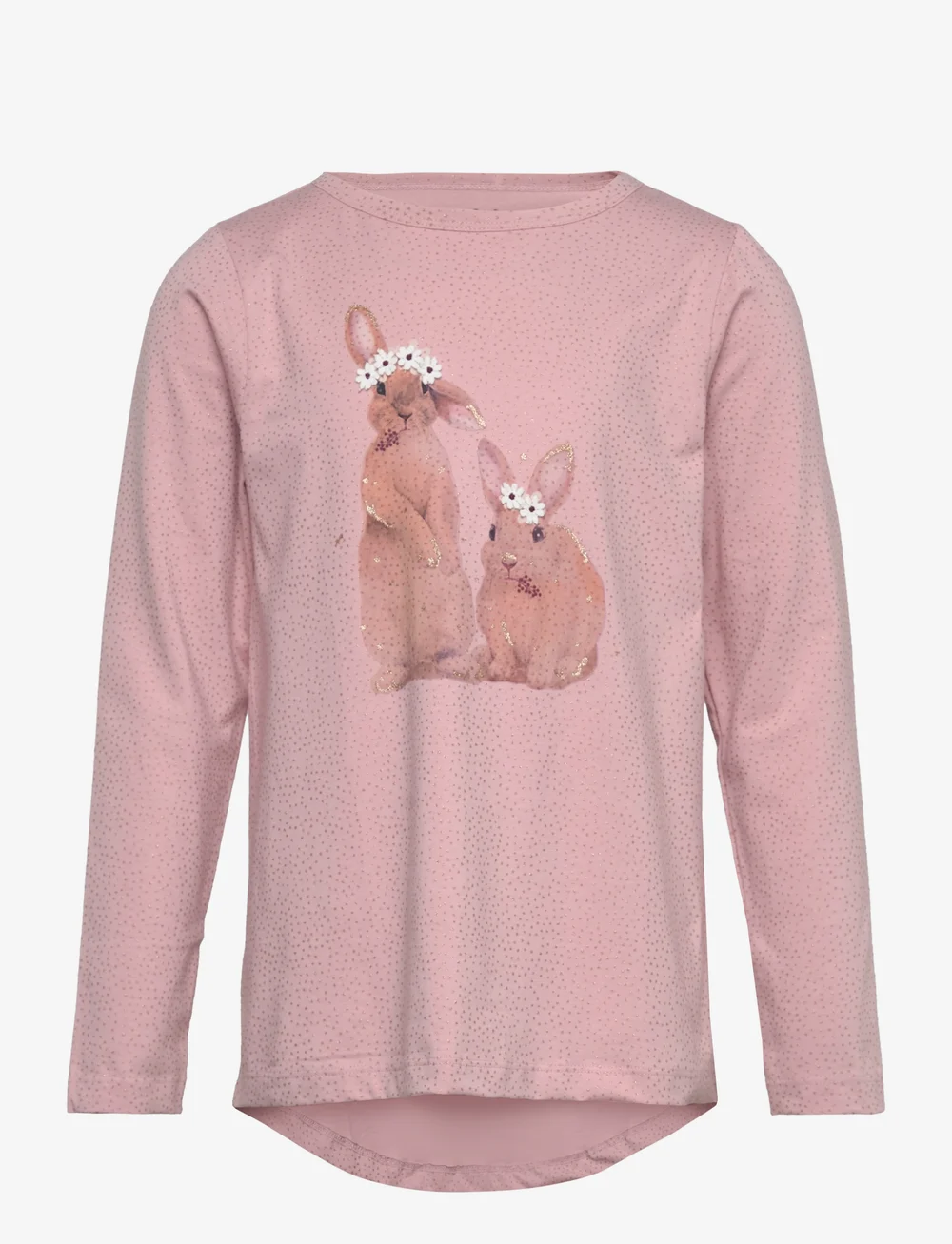 Minymo - Tunic LS w. Glitter - langærmede t-shirts - pale mauve - 0