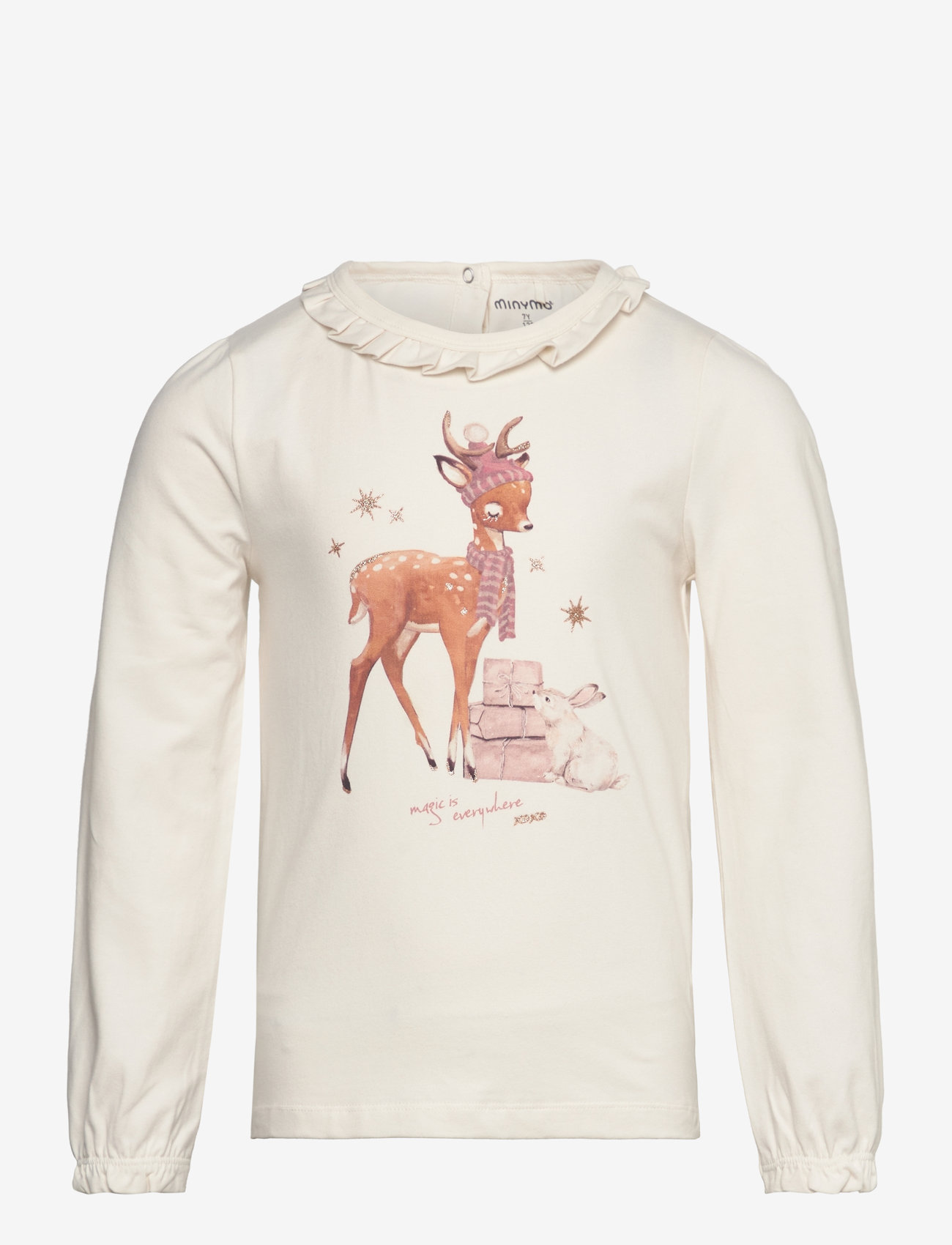 Minymo - T-shirt LS - eggnog - 0