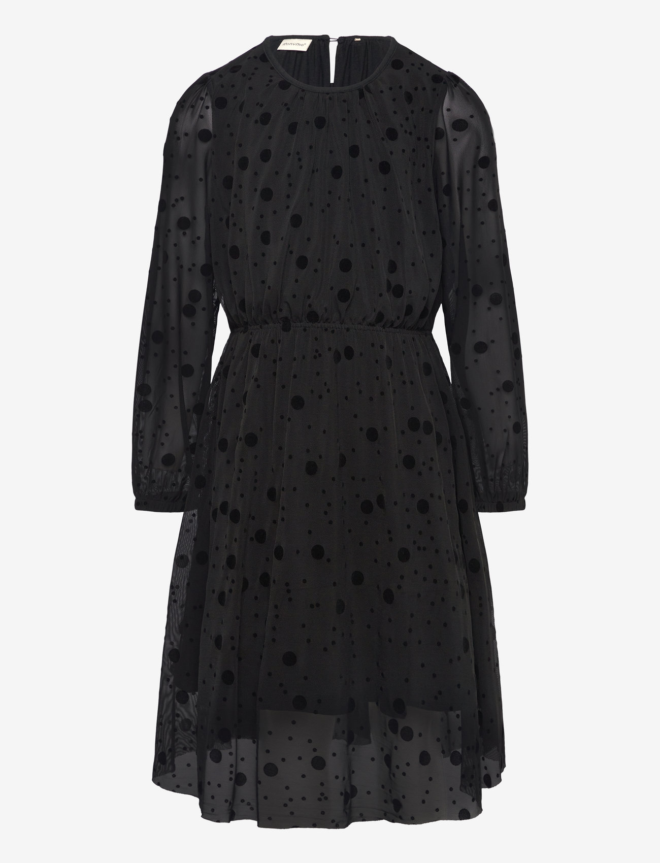 Minymo - Dress LS w. Flock - tap shoe - 0