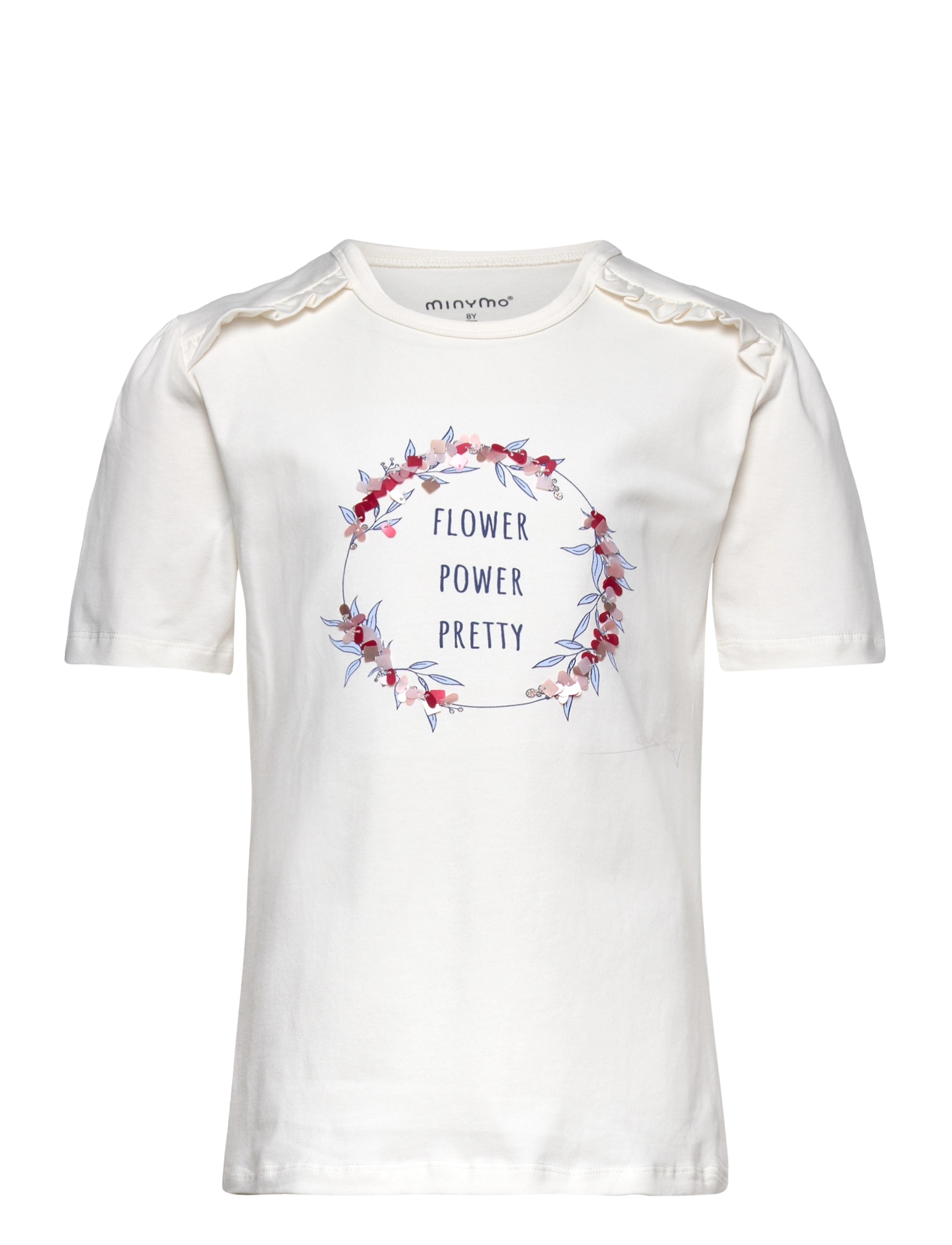 Minymo T-Shirt Ss, 104, T-shirts, Weiß - Short-sleeved, Kinder