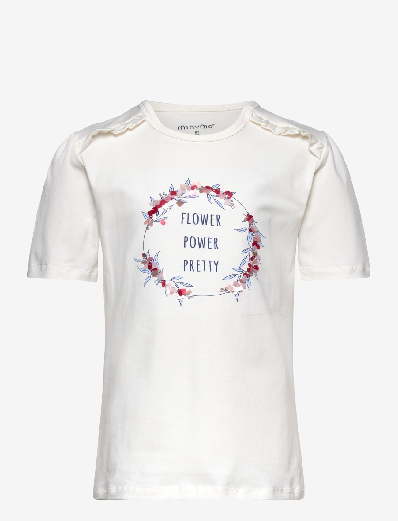 Minymo - T-shirt SS - short-sleeved t-shirts - marshmallow white - 0