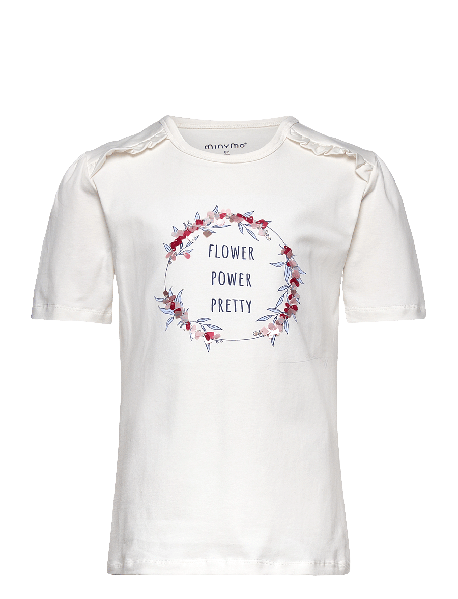 Minymo - T-shirt SS - t-shirts à manches courtes - marshmallow white - 0