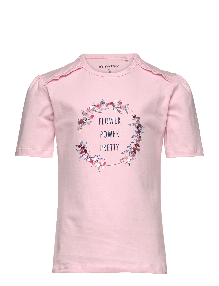 Minymo - T-shirt SS - kurzärmelige - pink dogwood - 0