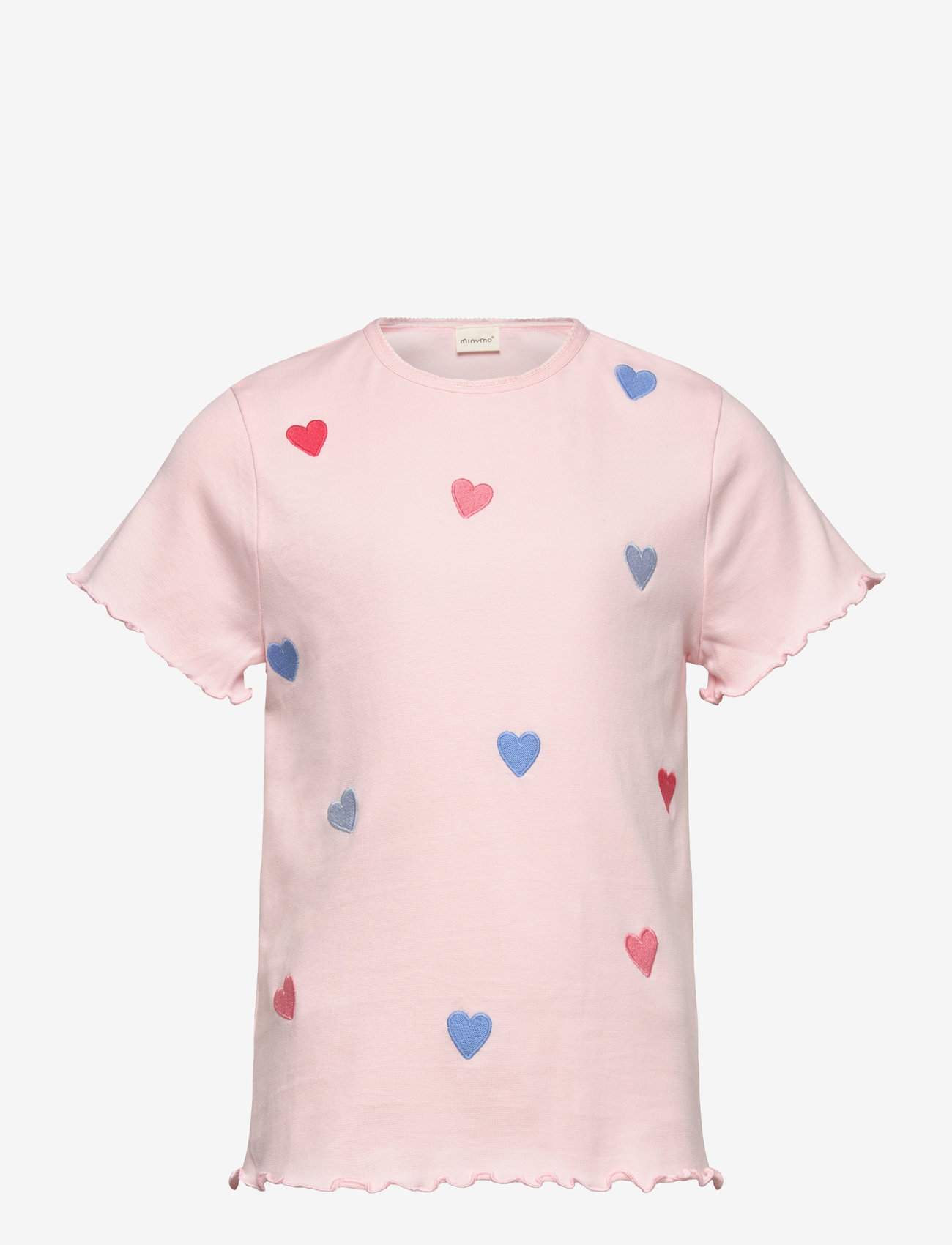 Minymo - T-shirt SS Rib - pink dogwood - 0