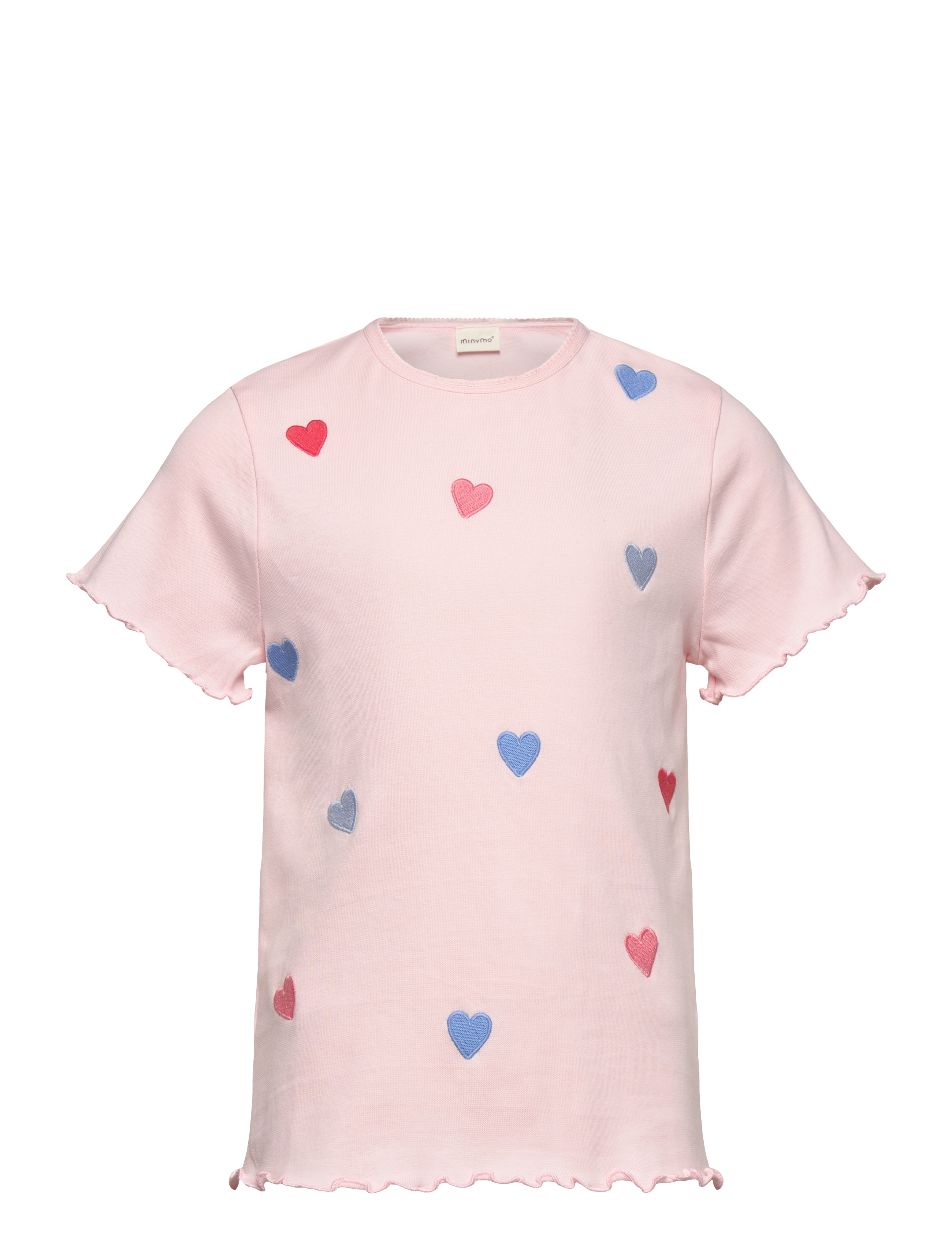 Minymo - T-shirt SS Rib - pink dogwood - 0