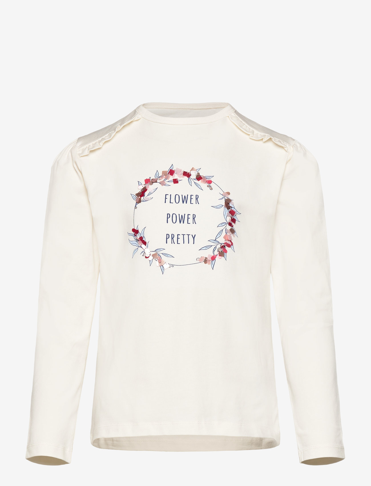 Minymo - T-shirt LS - langærmede t-shirts - marshmallow white - 0