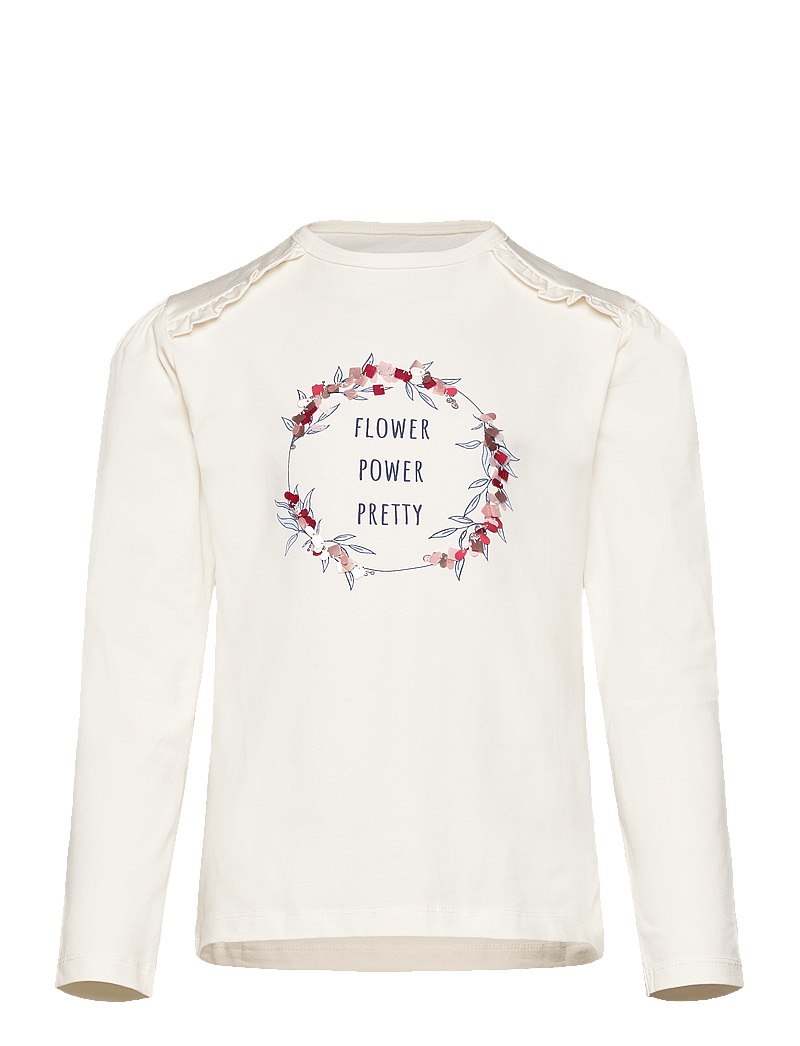 Minymo - T-shirt LS - langärmelig - marshmallow white - 0