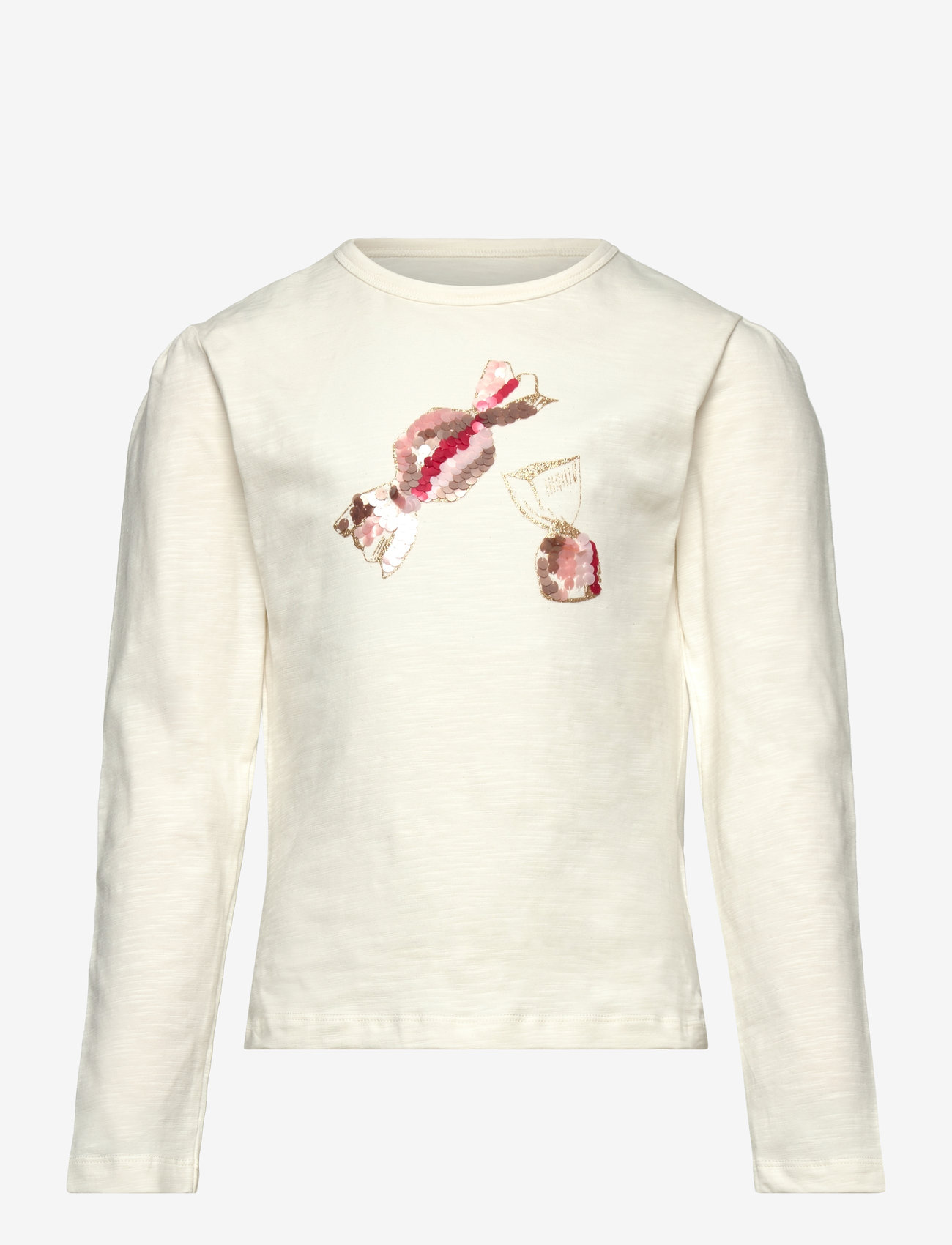 Minymo - T-shirt LS - langærmede t-shirts - marshmallow white - 0