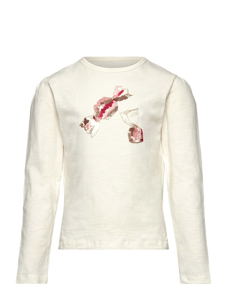 Minymo - T-shirt LS - pikkade varrukatega t-särgid - marshmallow white - 0