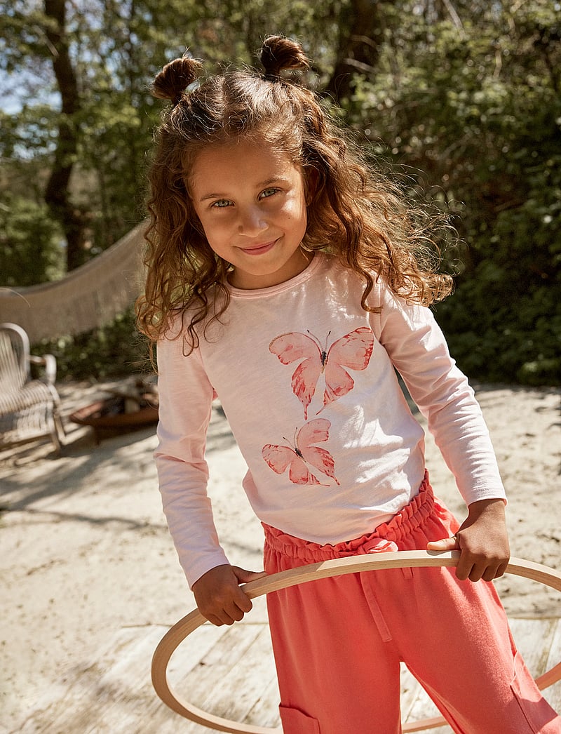 Minymo - T-shirt LS AOP - pluusid ja tuunikad - pink dogwood - 0