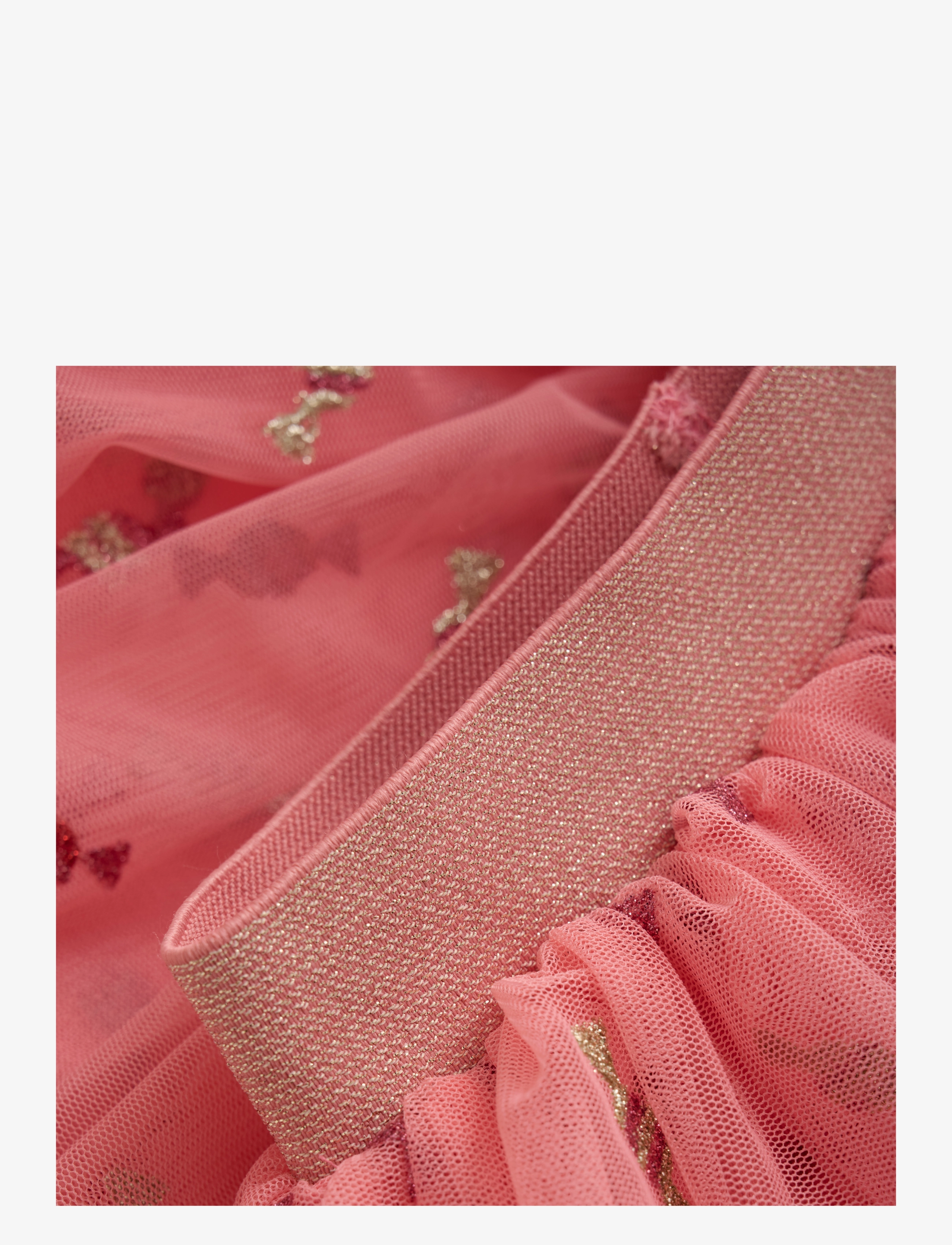 Minymo - Skirt w. Glitter AOP - strawberry ice - 2