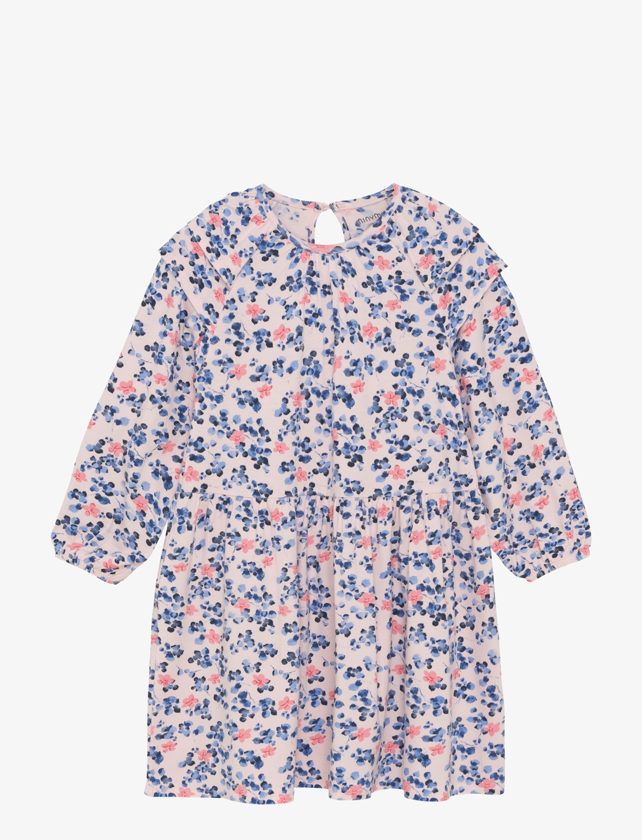 Minymo Dress LS AOP - Riided - PINK DOGWOOD / pink/rose