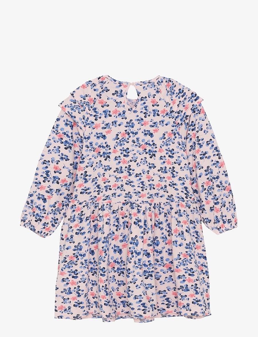 Minymo - Dress LS AOP - langärmelige freizeitkleider - pink dogwood - 2