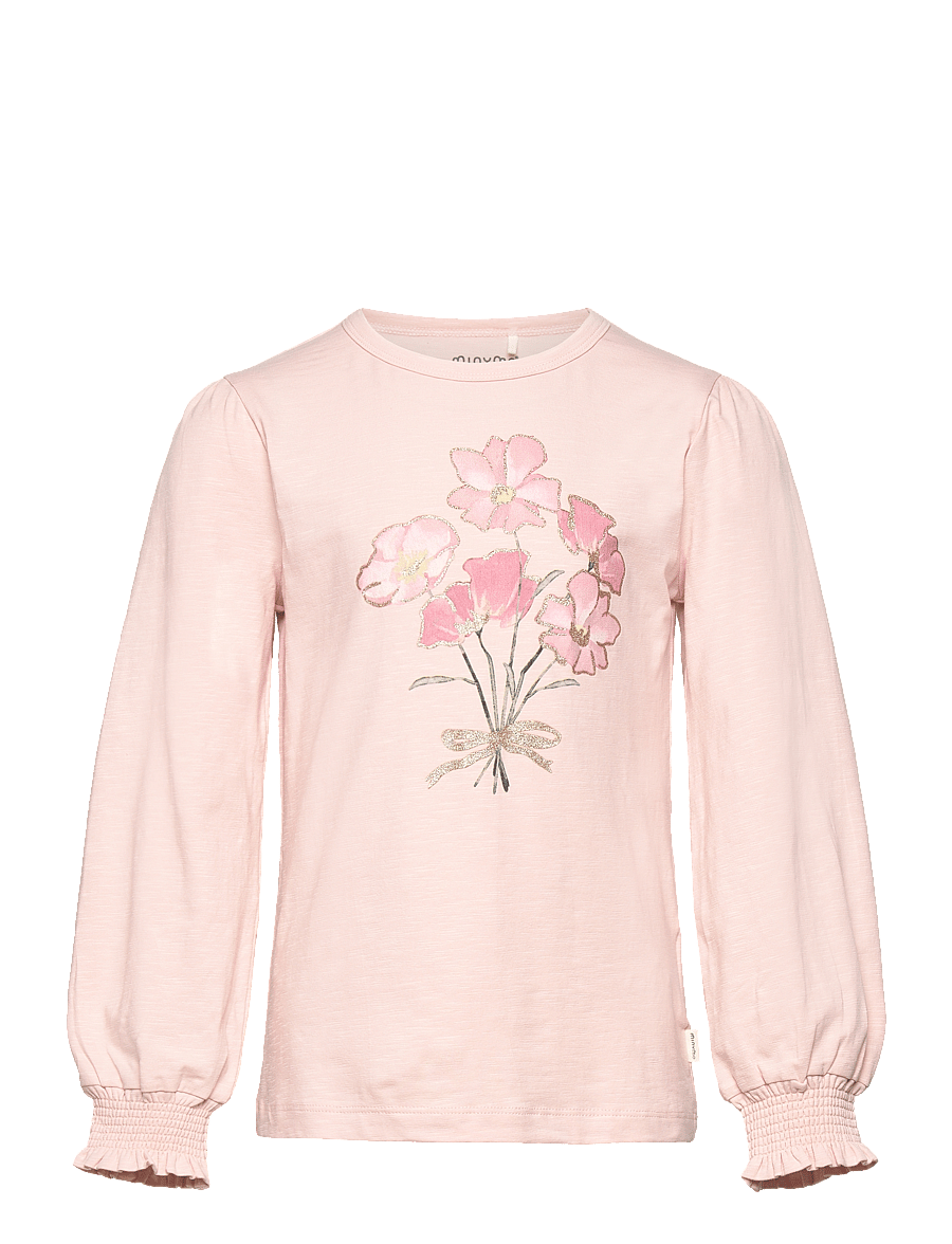 Minymo - T-shirt LS - peach whip - 0