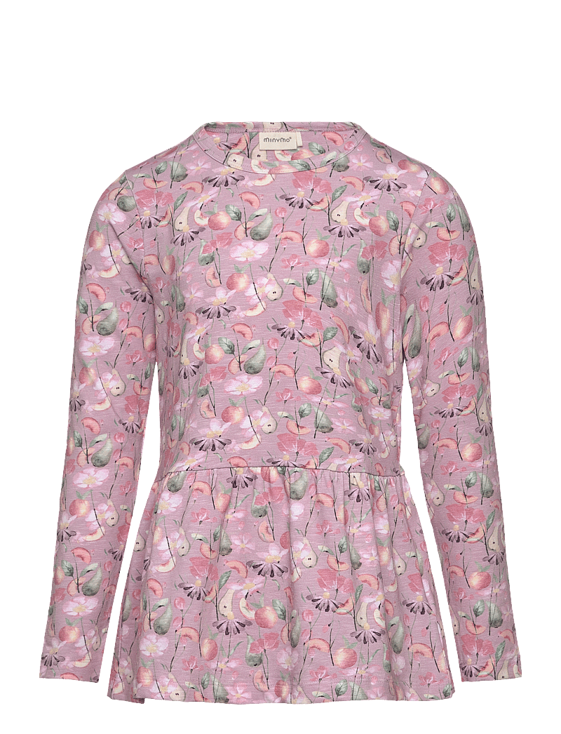 Minymo - Tunic LS AOP - langærmede hverdagskjoler - burnished lilac - 0