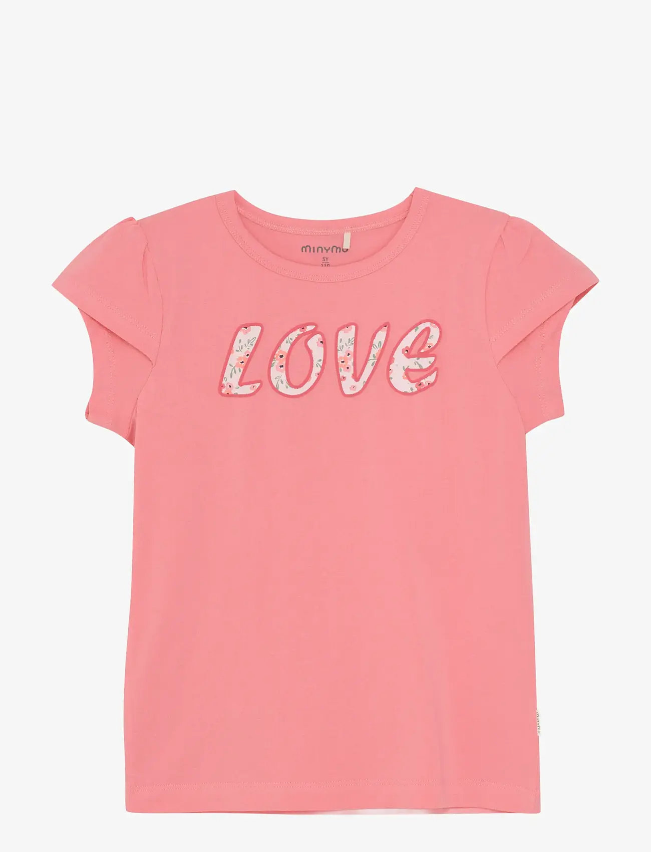 Minymo - T-shirt SS - kortärmade - strawberry pink - 1