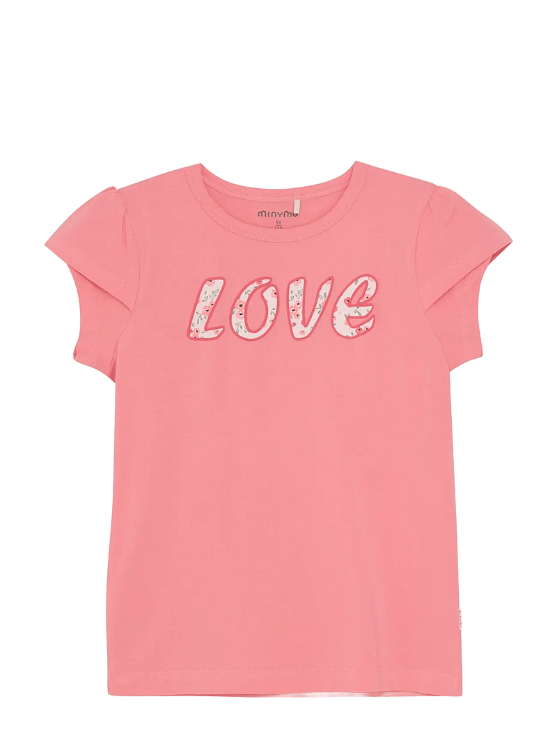 Minymo - T-shirt SS - kortärmade - strawberry pink - 1