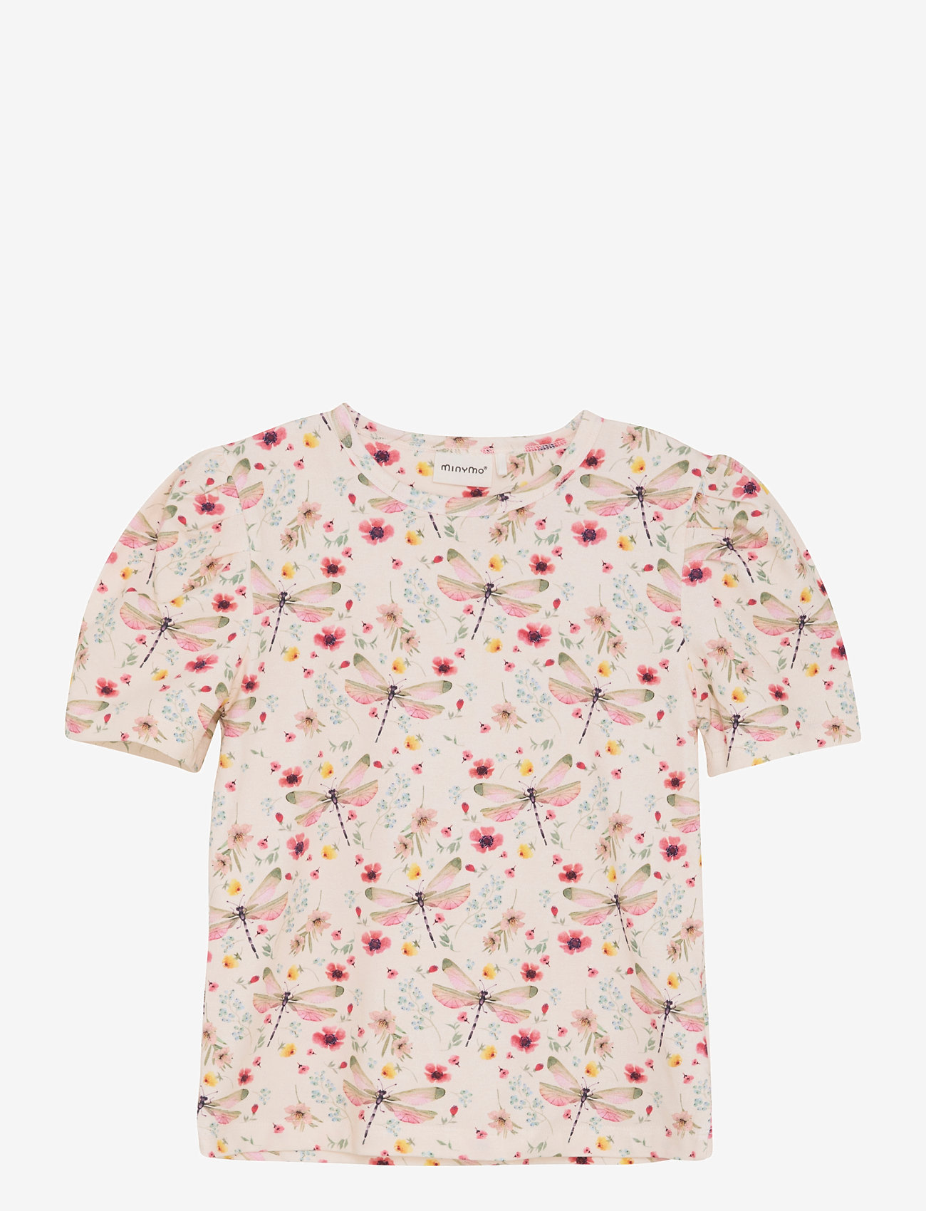 Minymo - T-shirt SS AOP - kortärmade - white swan - 0