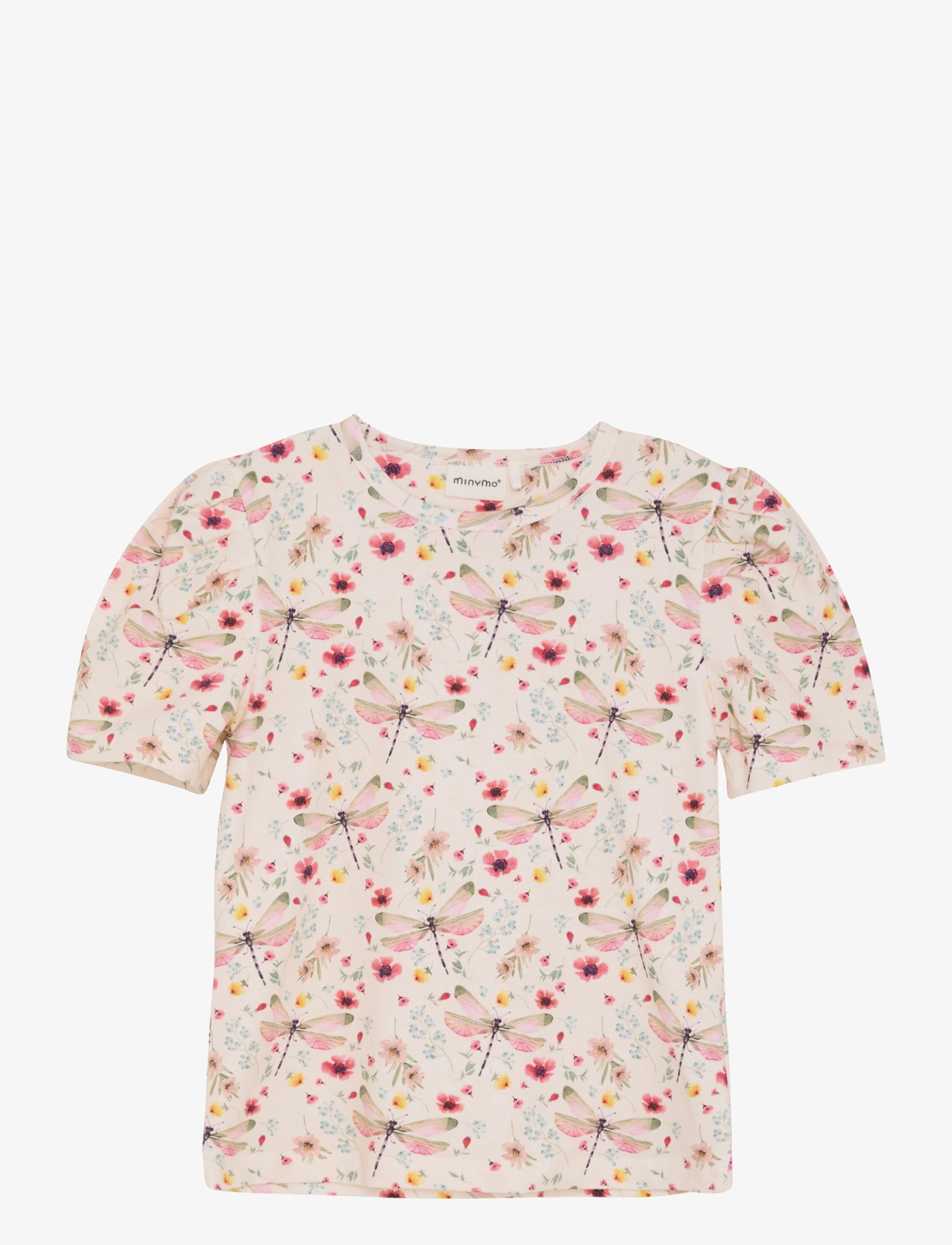 Minymo - T-shirt SS AOP - white swan - 0