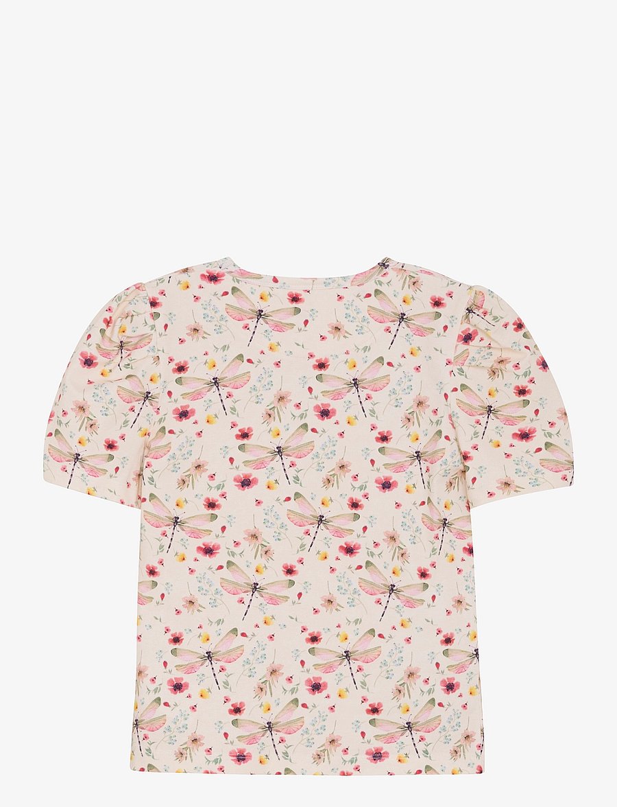 Minymo - T-shirt SS AOP - white swan - 1