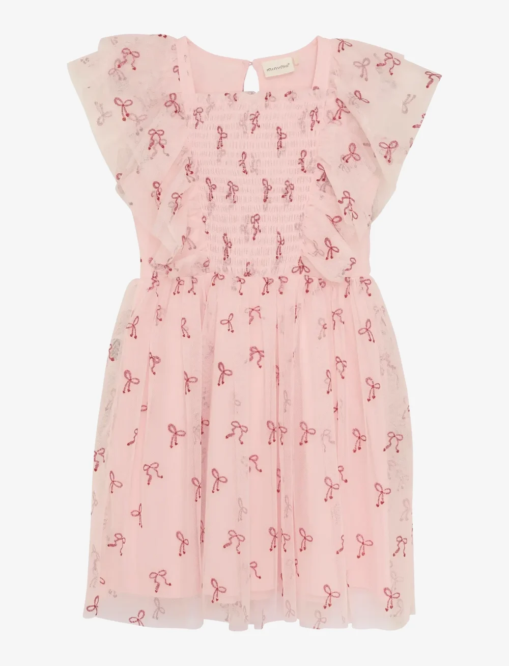 Minymo - Dress w. Glitter AOP - lühikeste varrukatega vabaaja kleidid - rosen quartz - 0